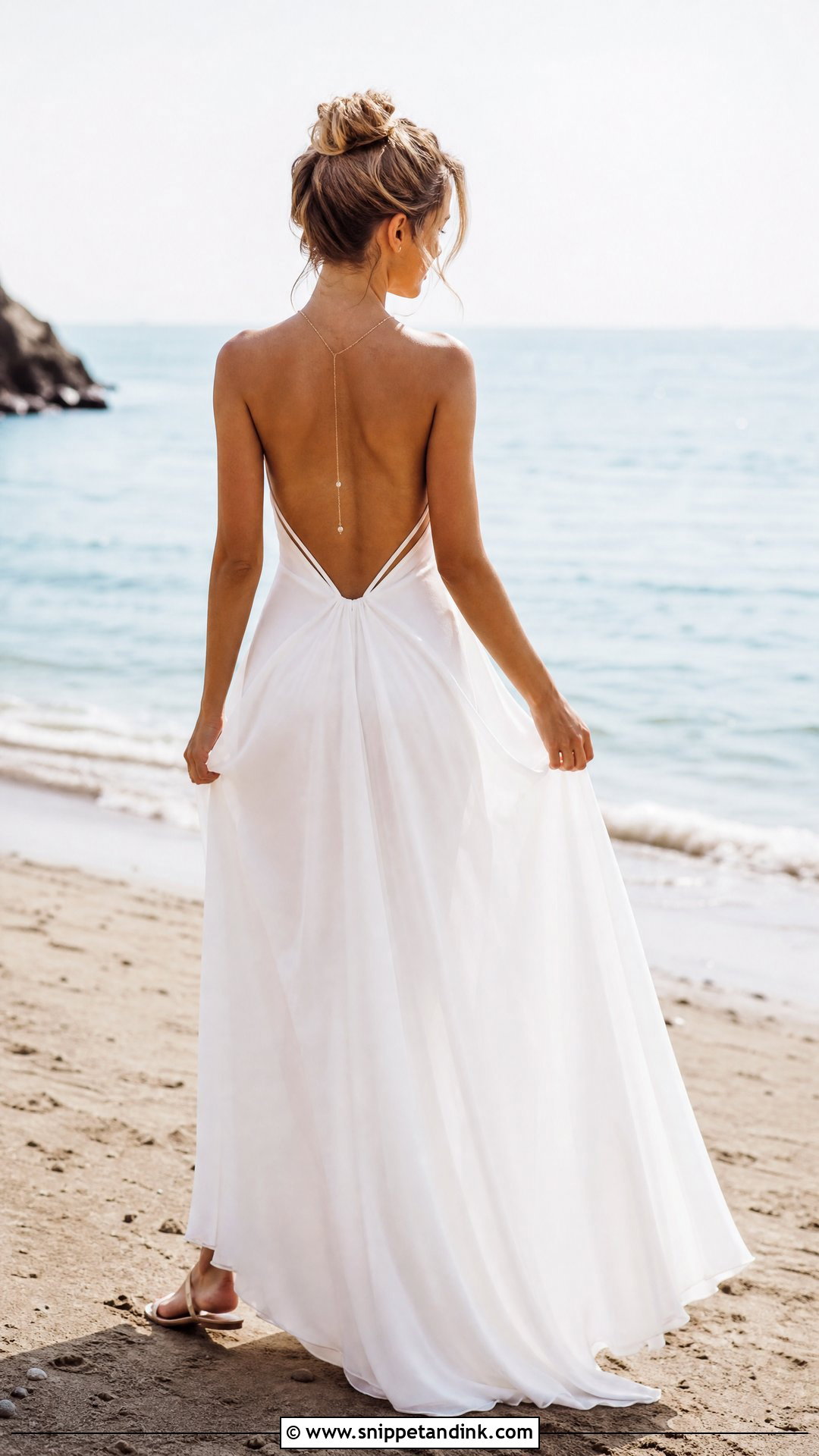Backless Beach Bridal Gown - Snippet and Ink - 25 Beach Bridal Gown Ideas