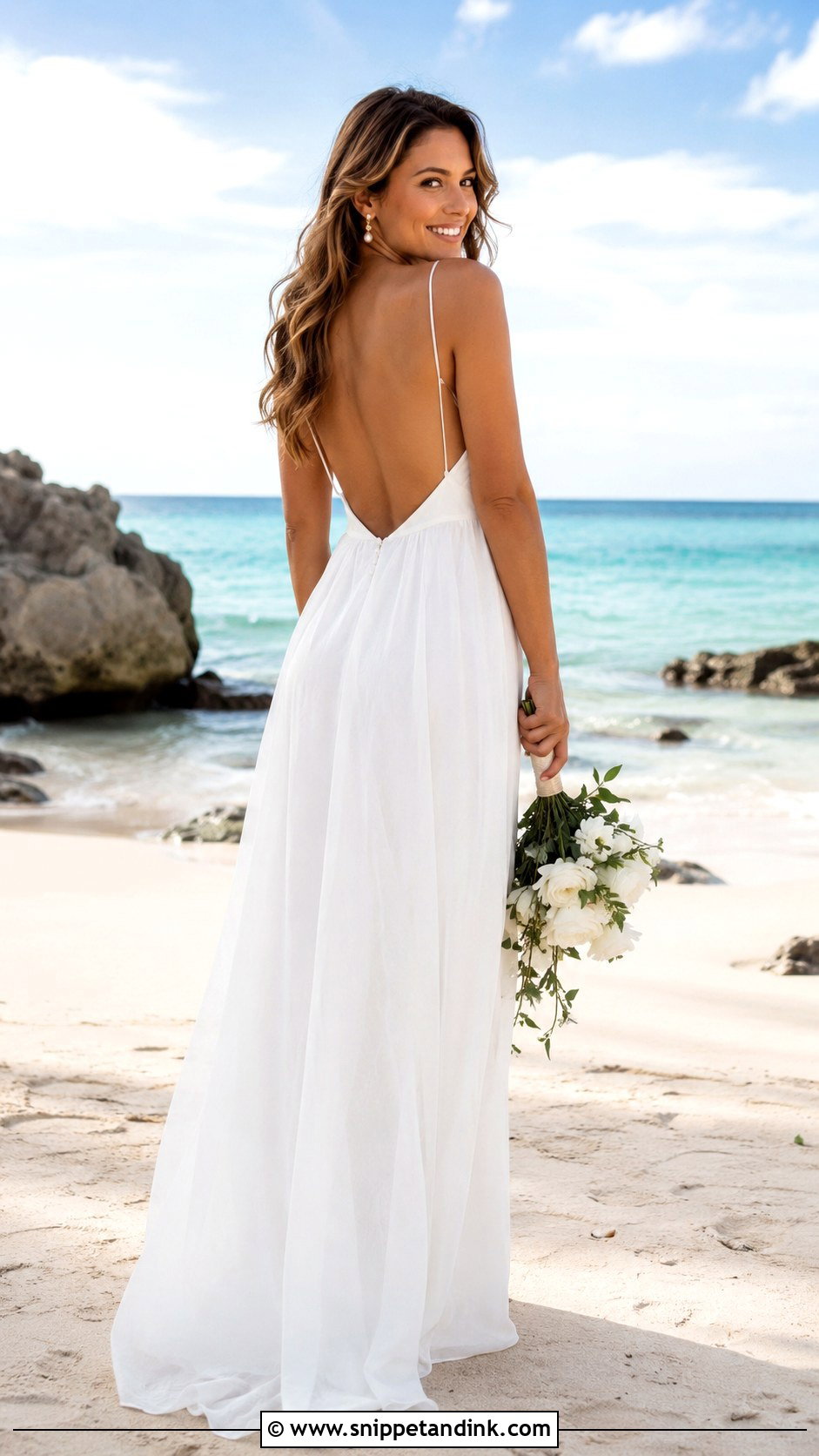 Backless Beach Wedding Dress - Snippet and Ink - 25 Backless Wedding Dresses