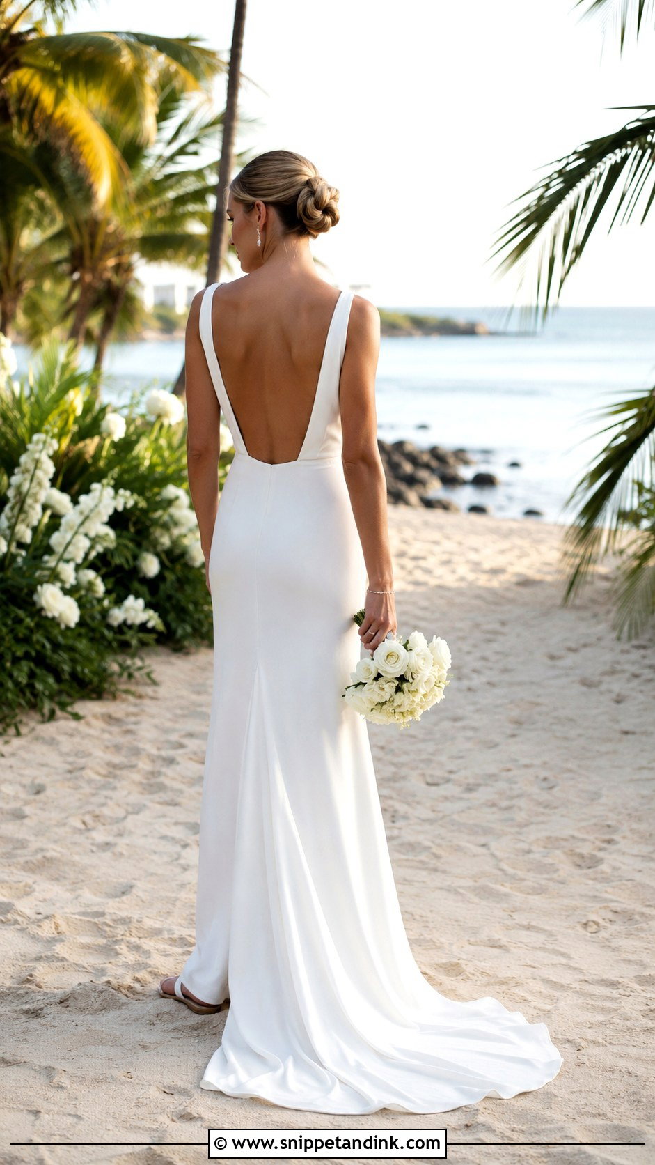 Backless Beach Wedding Dress - Snippet and Ink - 20 Casual Beach Wedding Dress Ideas
