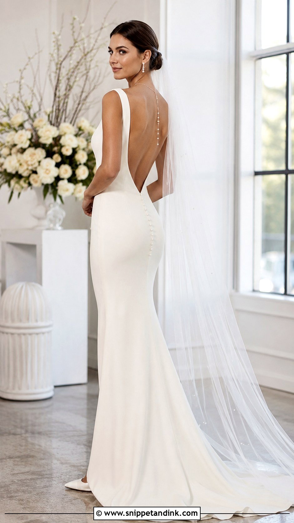 Backless Boat Neck Wedding Dress - Snippet and Ink - 20 Boat Neck Wedding Dresses