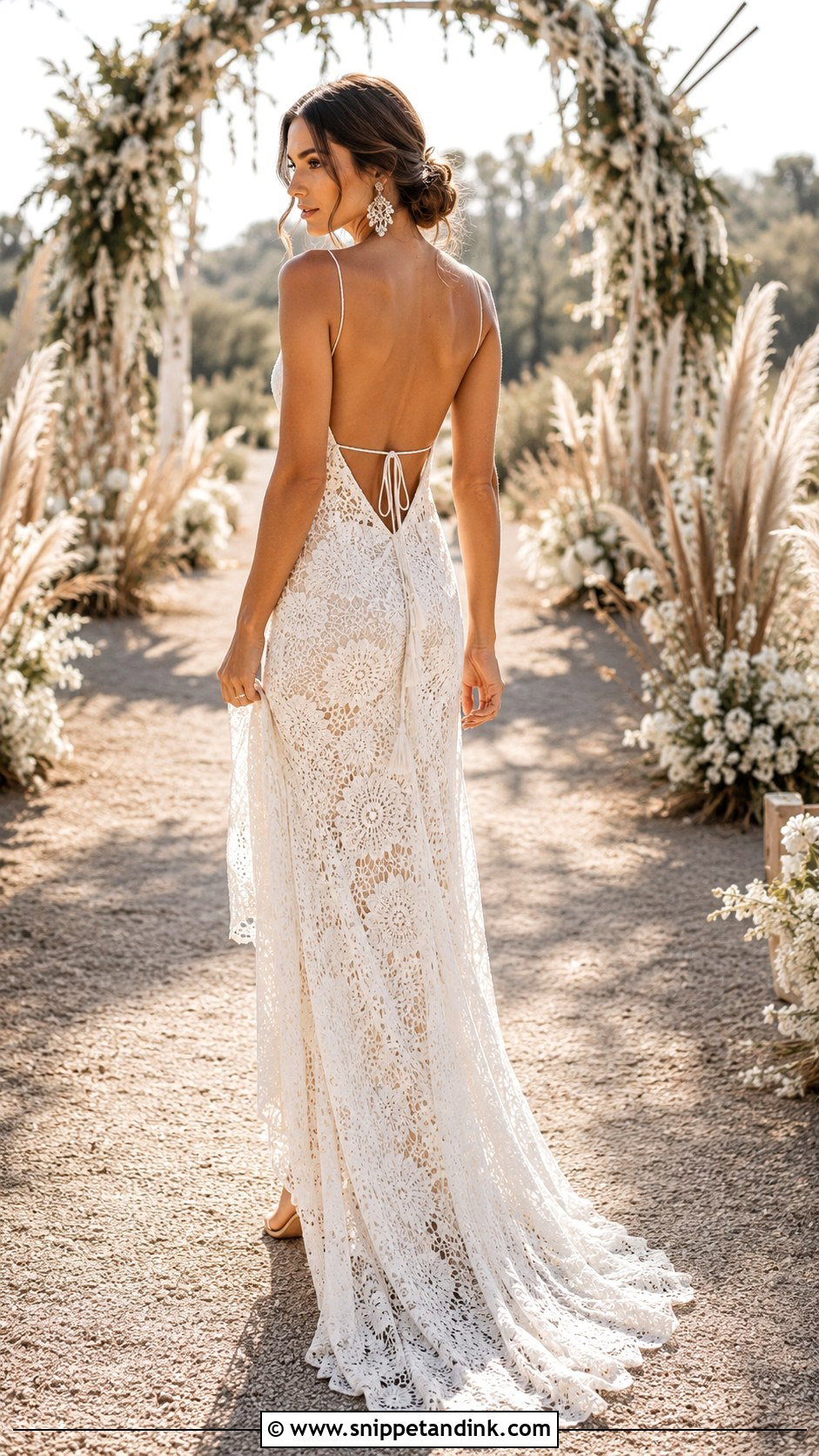 Backless Boho Wedding Dress - Snippet and Ink - 30 Boho Wedding Dress Ideas