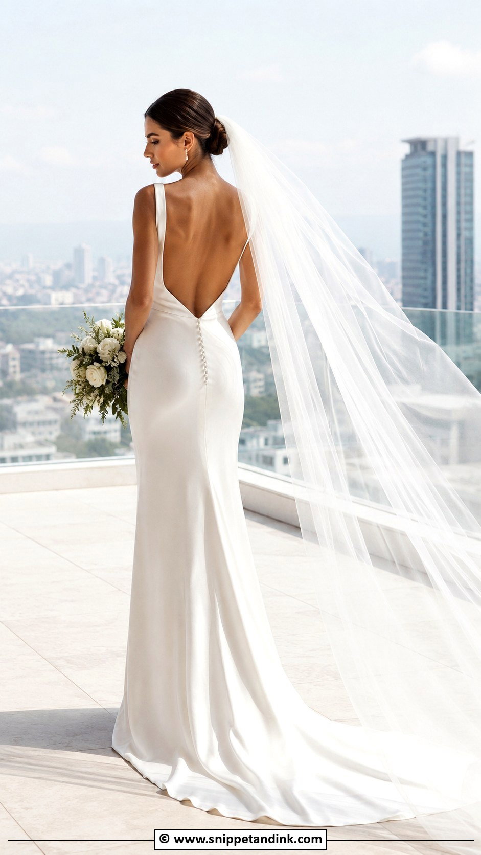 Backless Column Wedding Dress - Snippet and Ink - 25 Column Wedding Dress Ideas