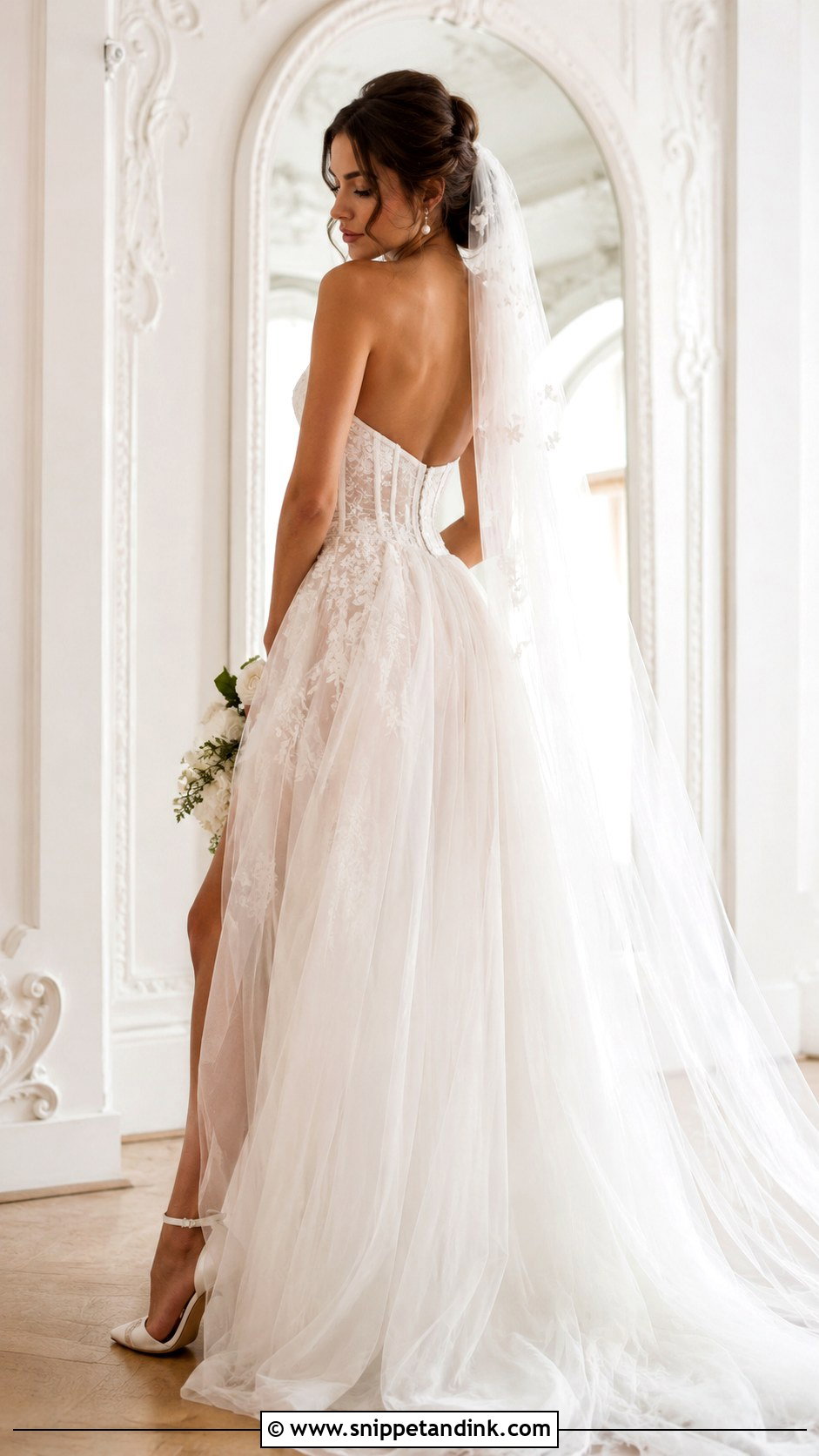 Backless Corset Wedding Dress - Snippet and Ink - 25 Backless Wedding Dresses