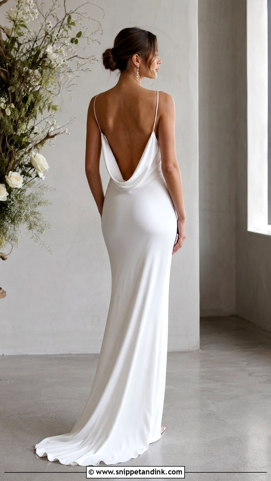 Backless Cowl Back Wedding Dress - Snippet and Ink - 25 Backless Wedding Dresses