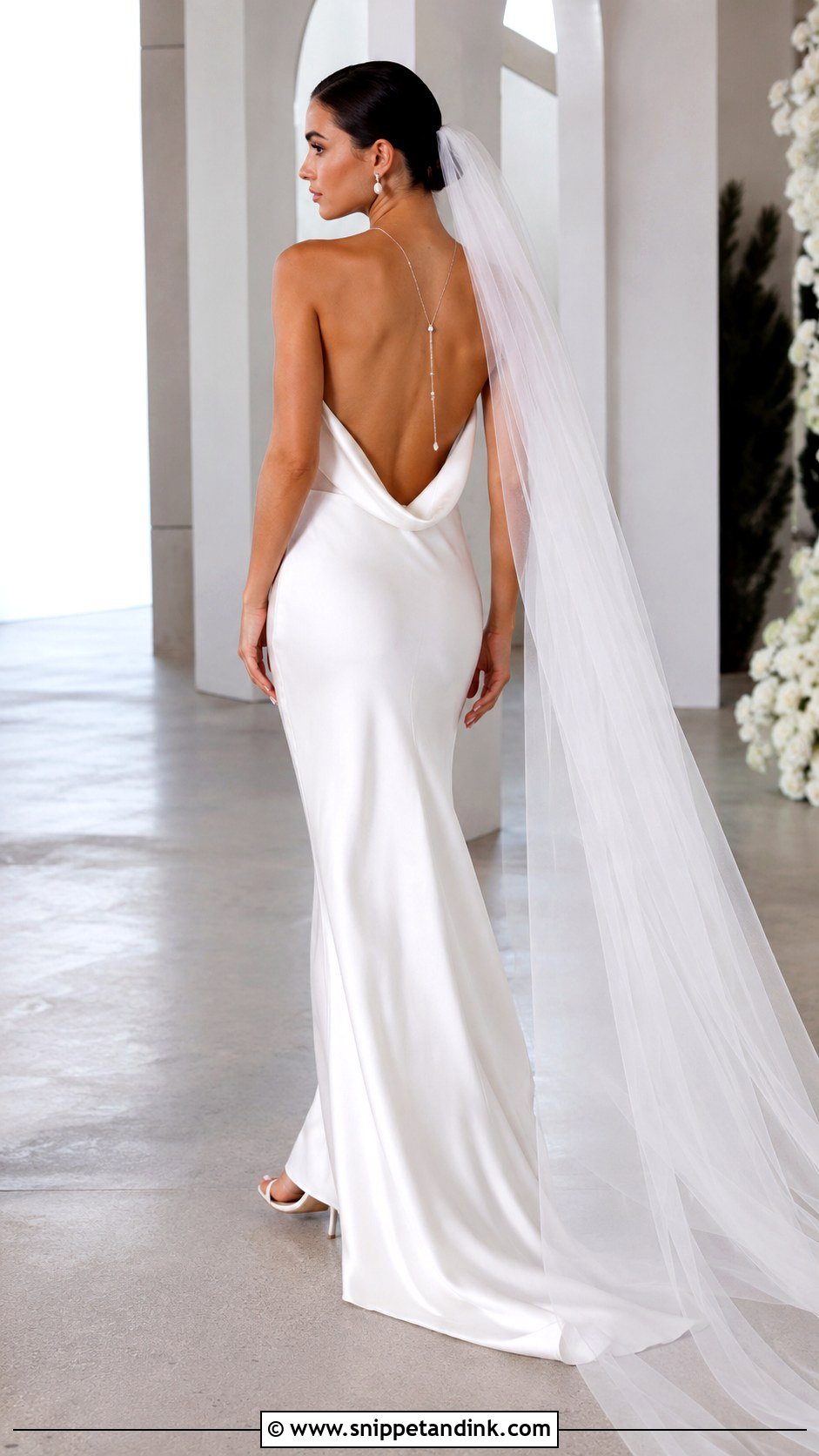 Backless Cowl Neck Wedding Dress - Snippet and Ink - 20 Hot Wedding Dress Ideas
