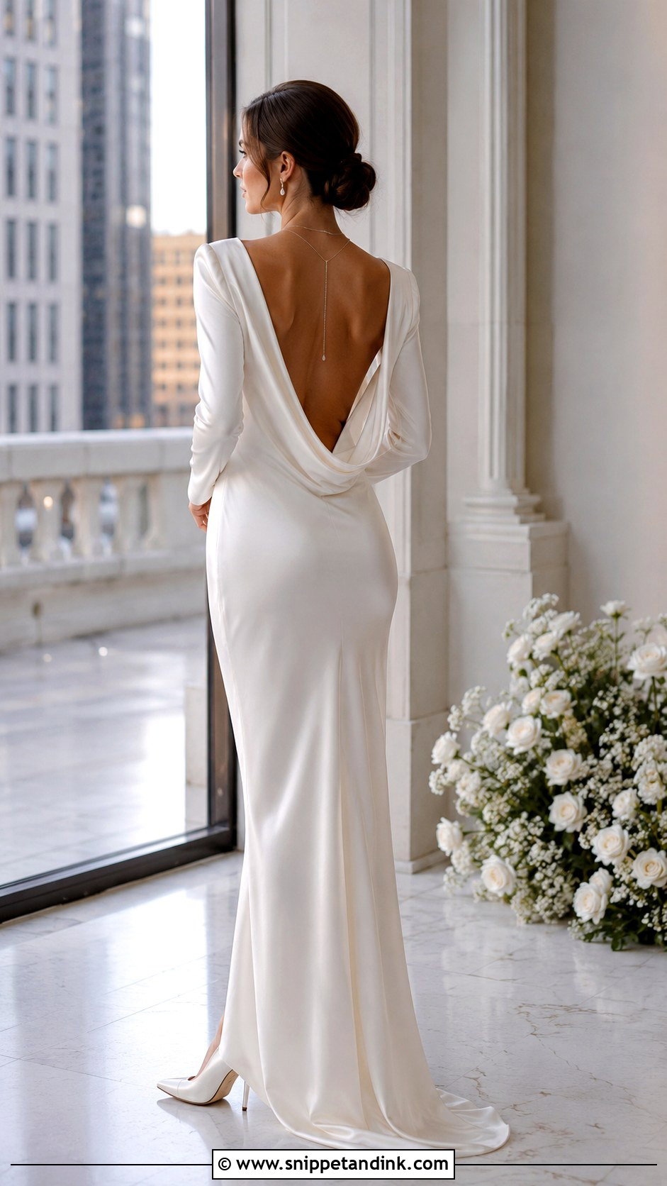 Backless Cowl Wedding Dress - Snippet and Ink - 20 Unique Wedding Dresses 2025