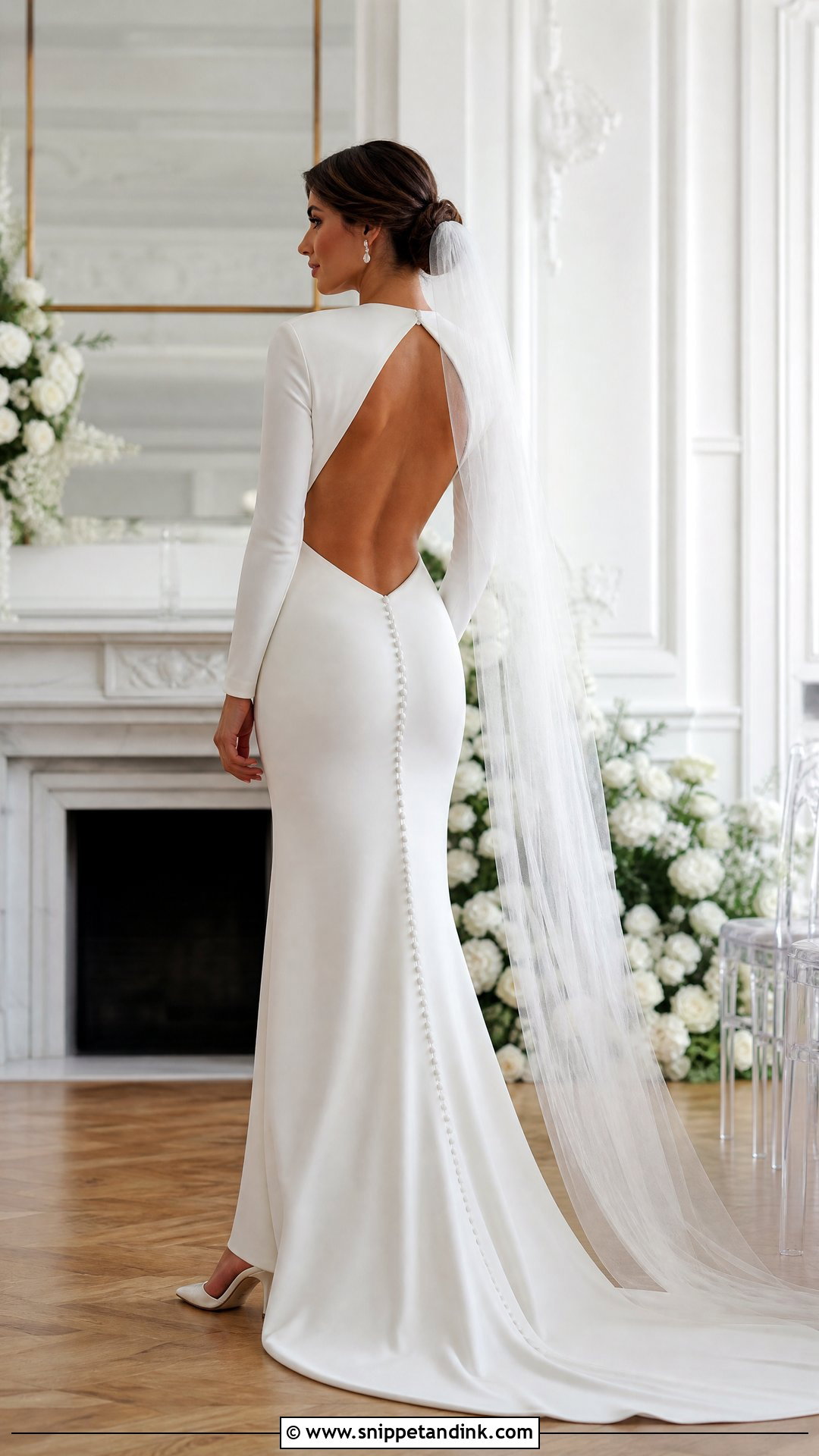 Backless Crepe Wedding Dress - Snippet and Ink - 20 Unique Simple Wedding Dress Ideas
