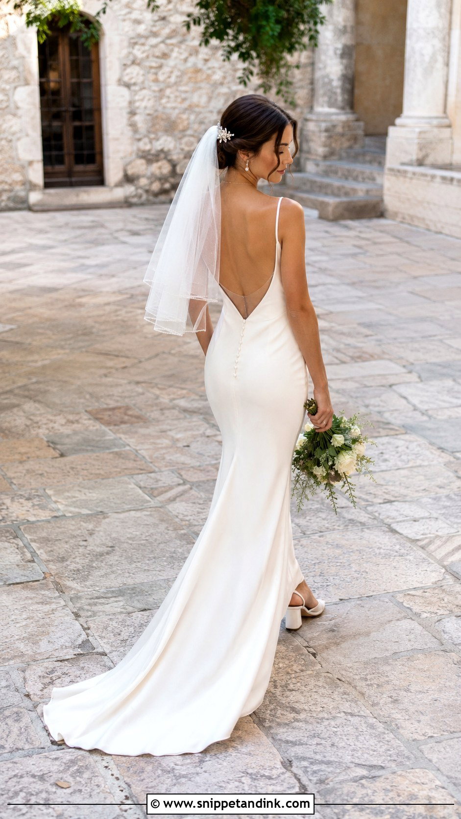 Backless Eloping Wedding Dress - Snippet and Ink - 20 Eloping Wedding Dress Ideas