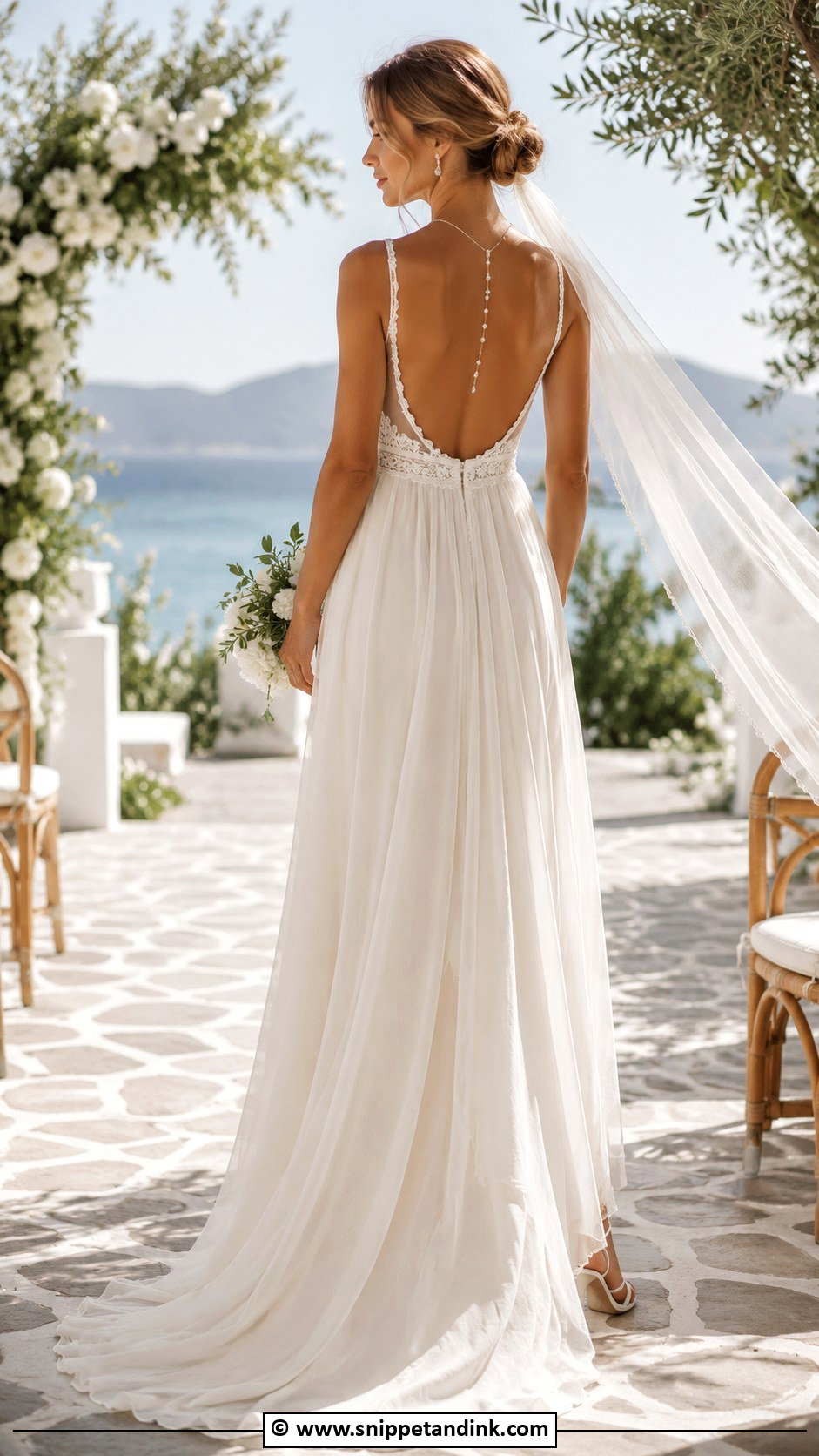 Backless Empire Waist Wedding Dress - Snippet and Ink - 30 Empire Waist Wedding Dress Ideas