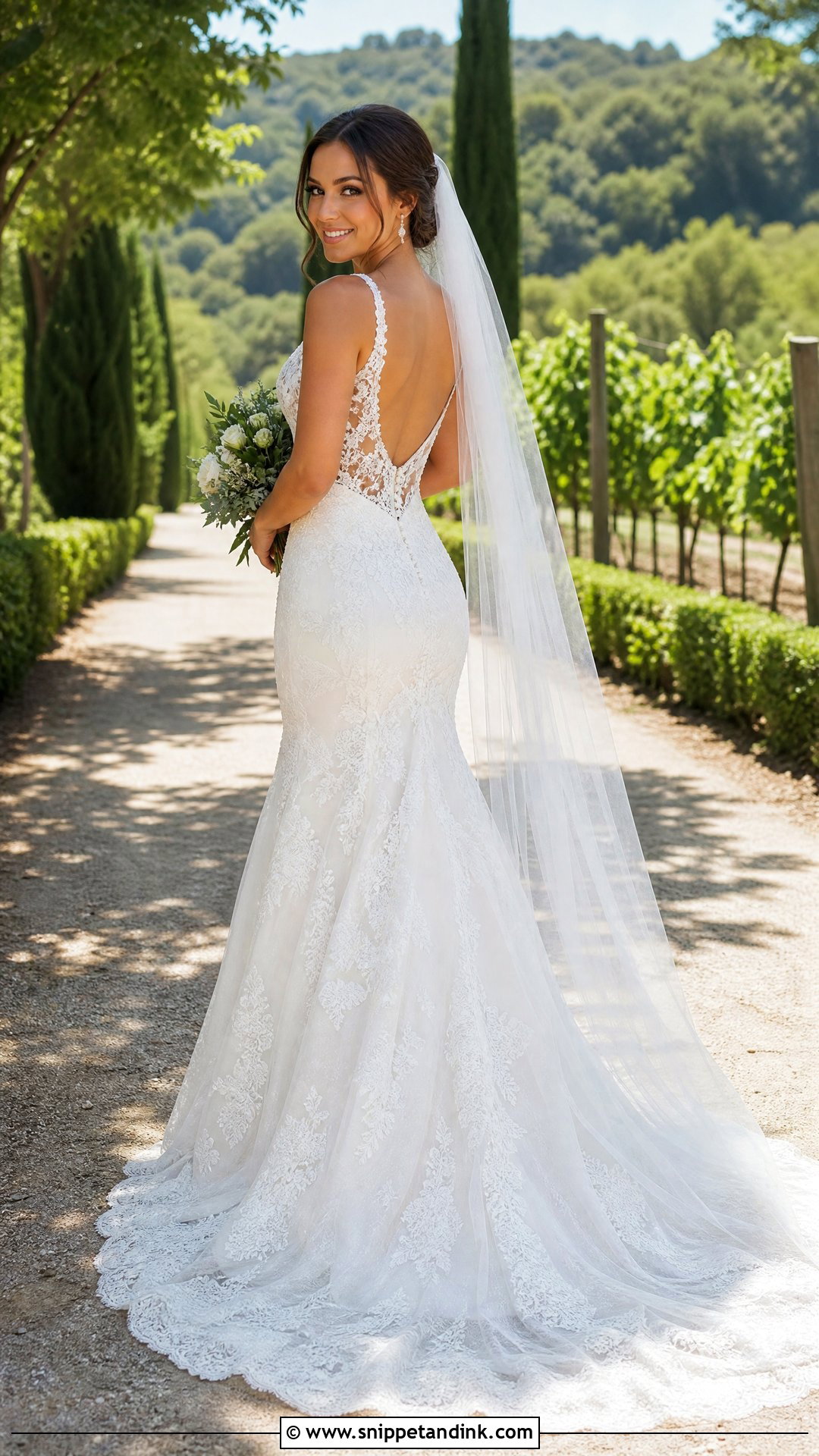 Backless Fit And Flare Wedding Dress - Snippet and Ink - 35 Backless Wedding Dress Ideas