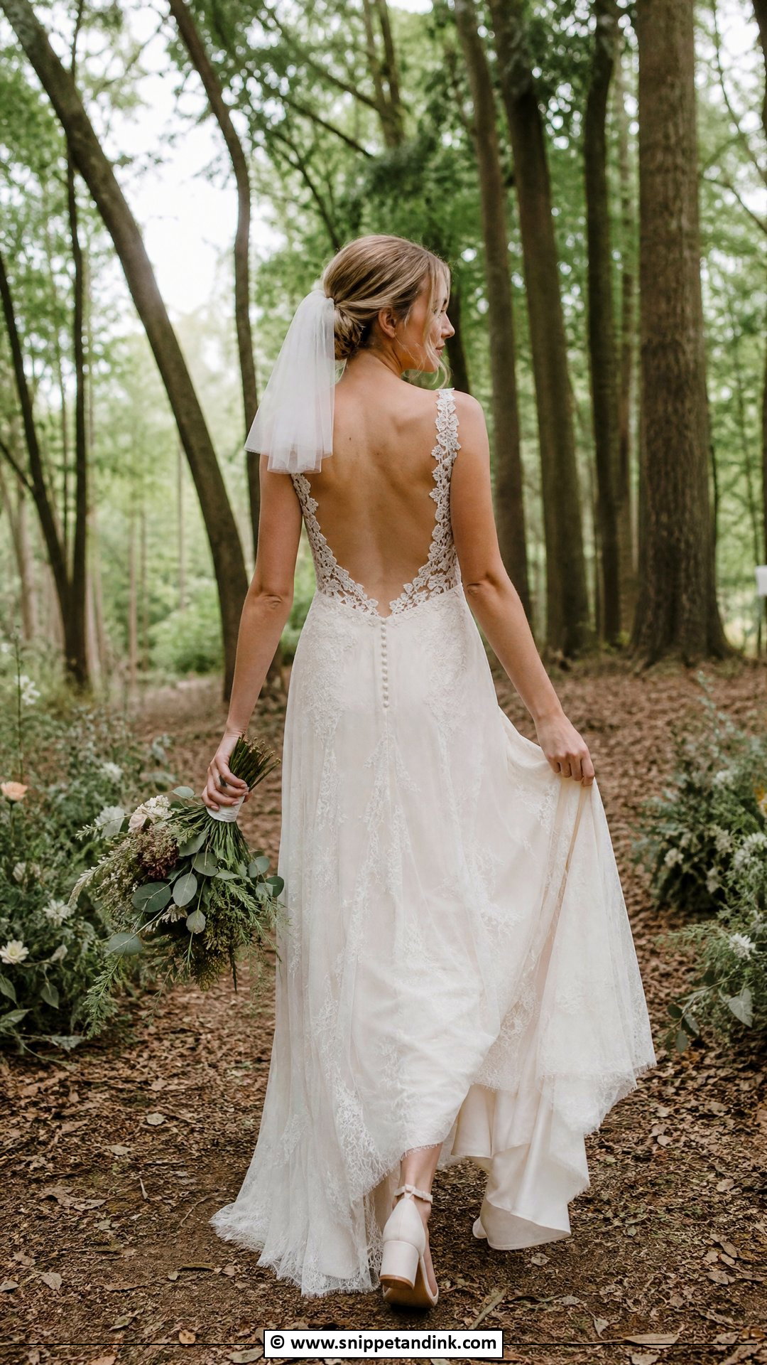 Backless Forest Wedding Dress - Snippet and Ink - 35 Forest Wedding Dress Ideas