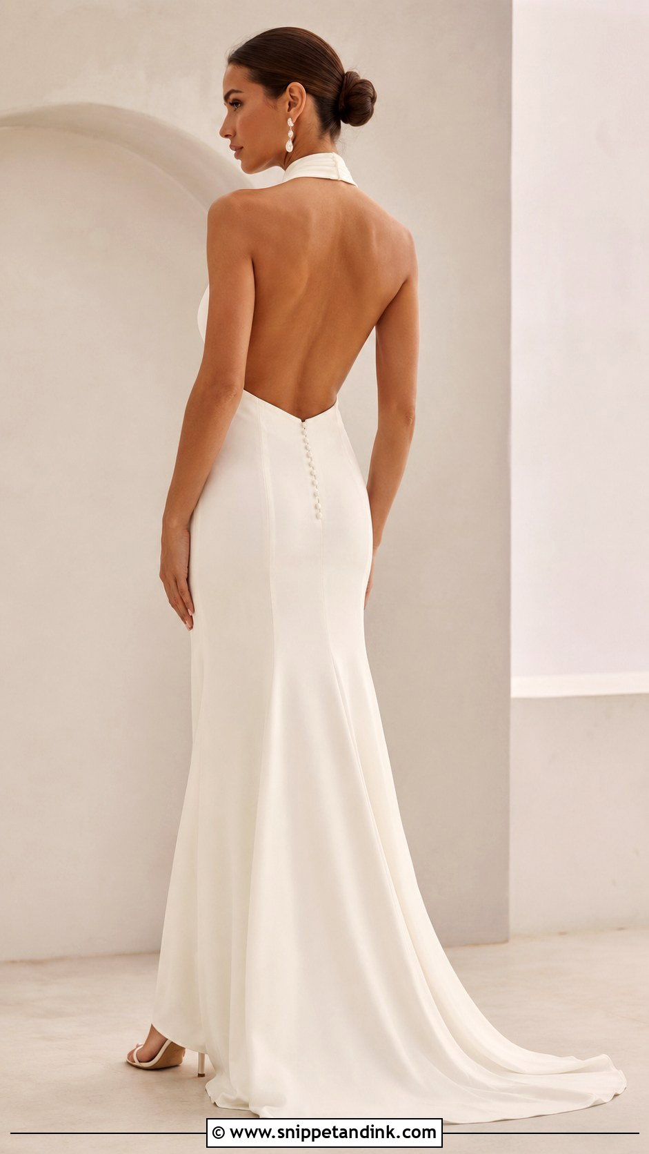 Backless Halter Wedding Dress - Snippet and Ink - 25 Backless Wedding Dresses