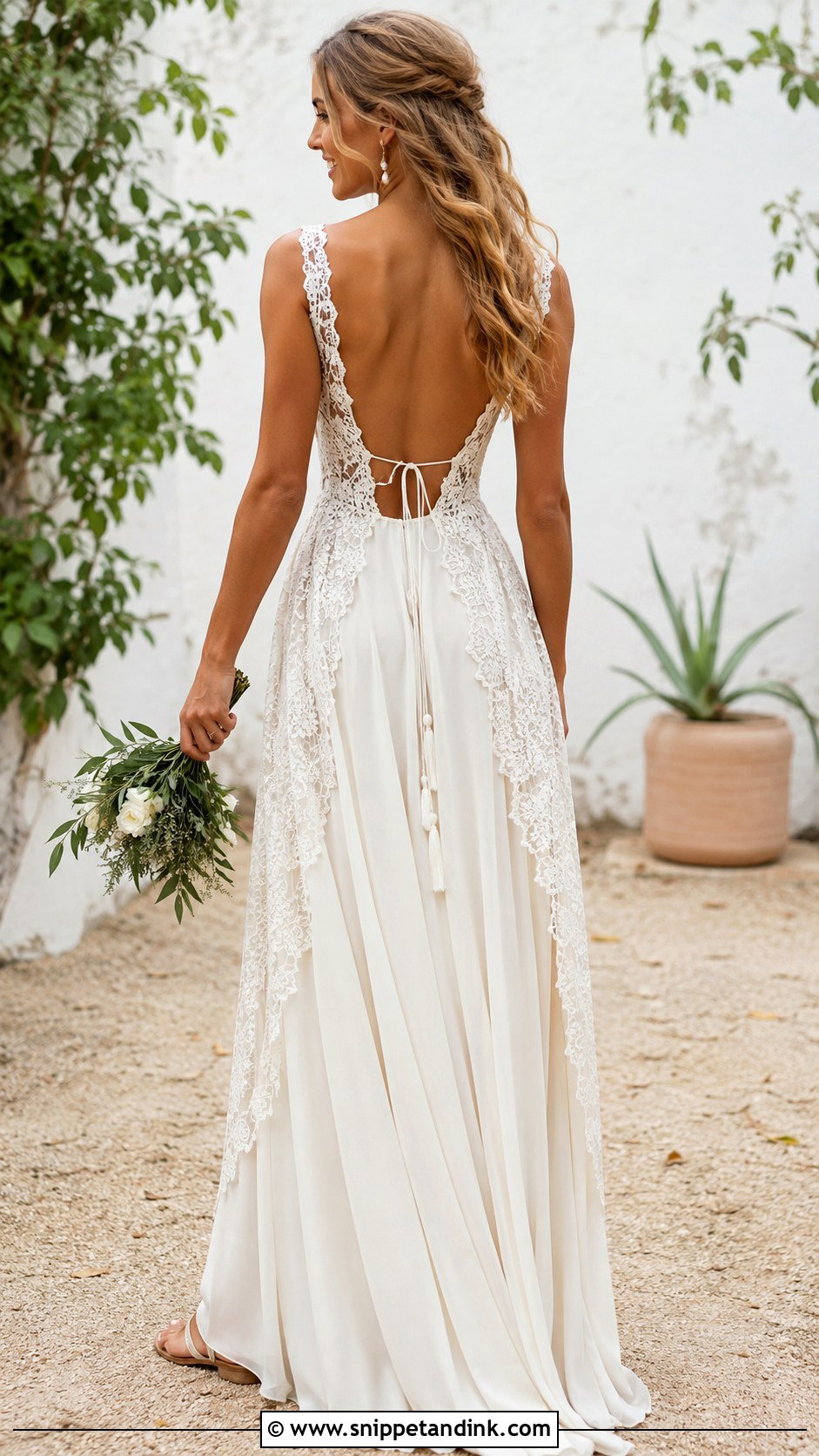 Backless Hippie Wedding Dress - Snippet and Ink - 25 Vintage Hippie Wedding Dress Ideas