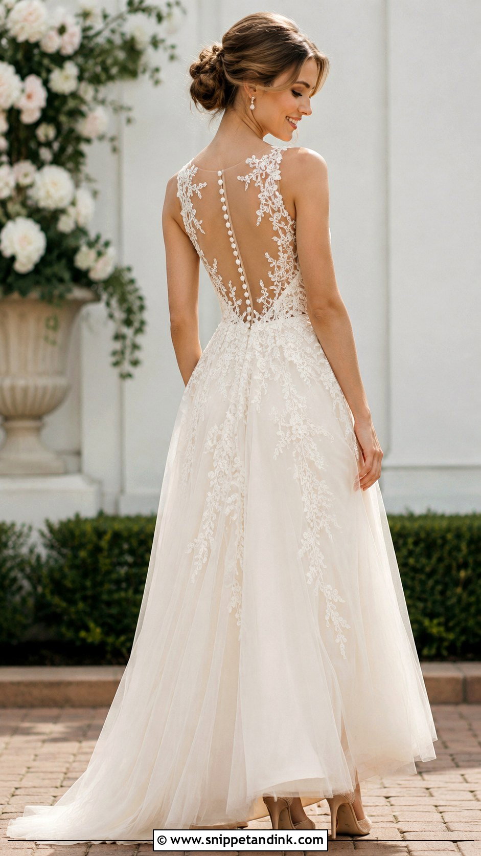 Backless Illusion Wedding Dress - Snippet and Ink - 25 Backless Wedding Dresses