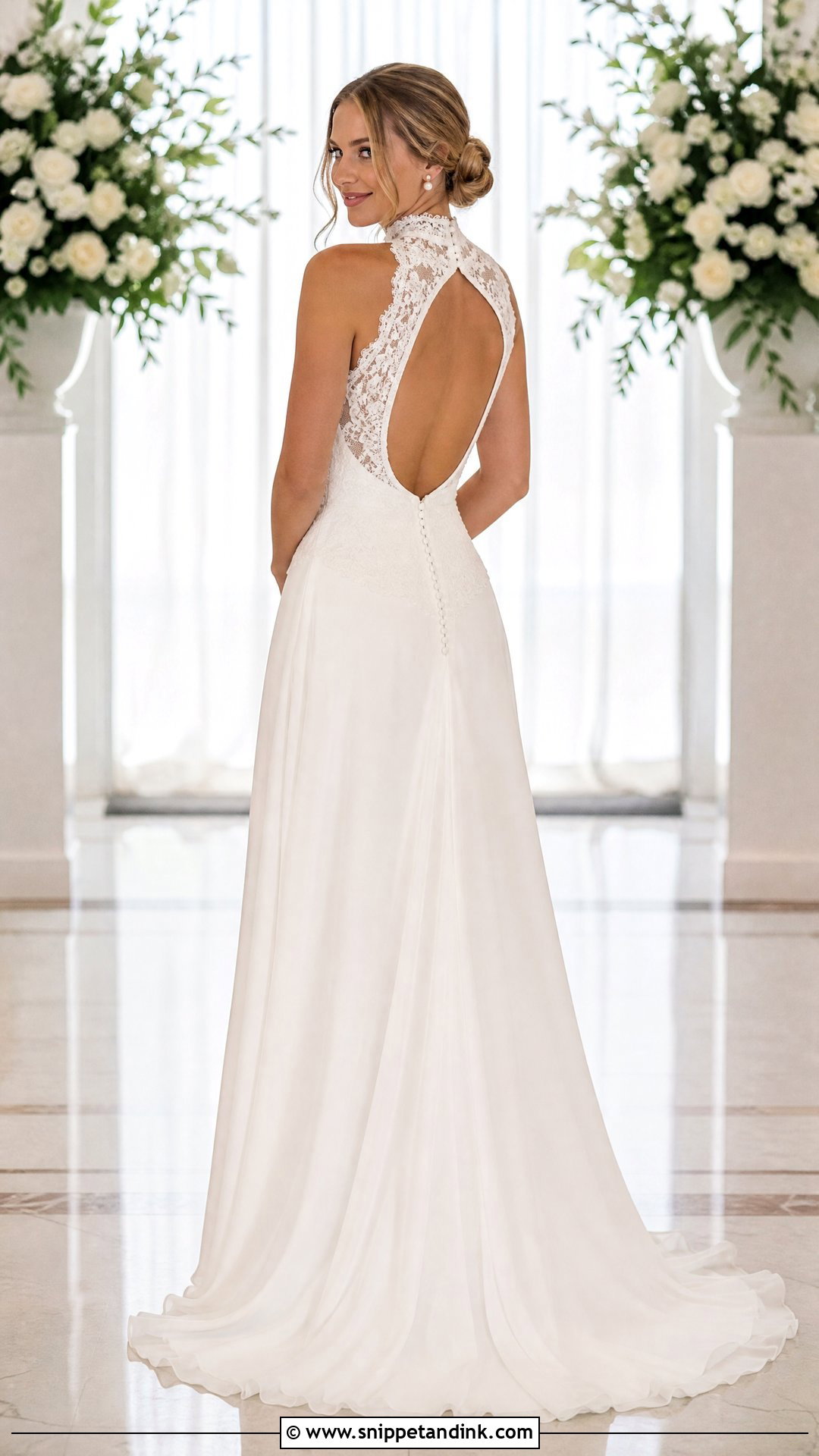 Backless Keyhole Wedding Dress - Snippet and Ink - 35 Backless Wedding Dress Ideas