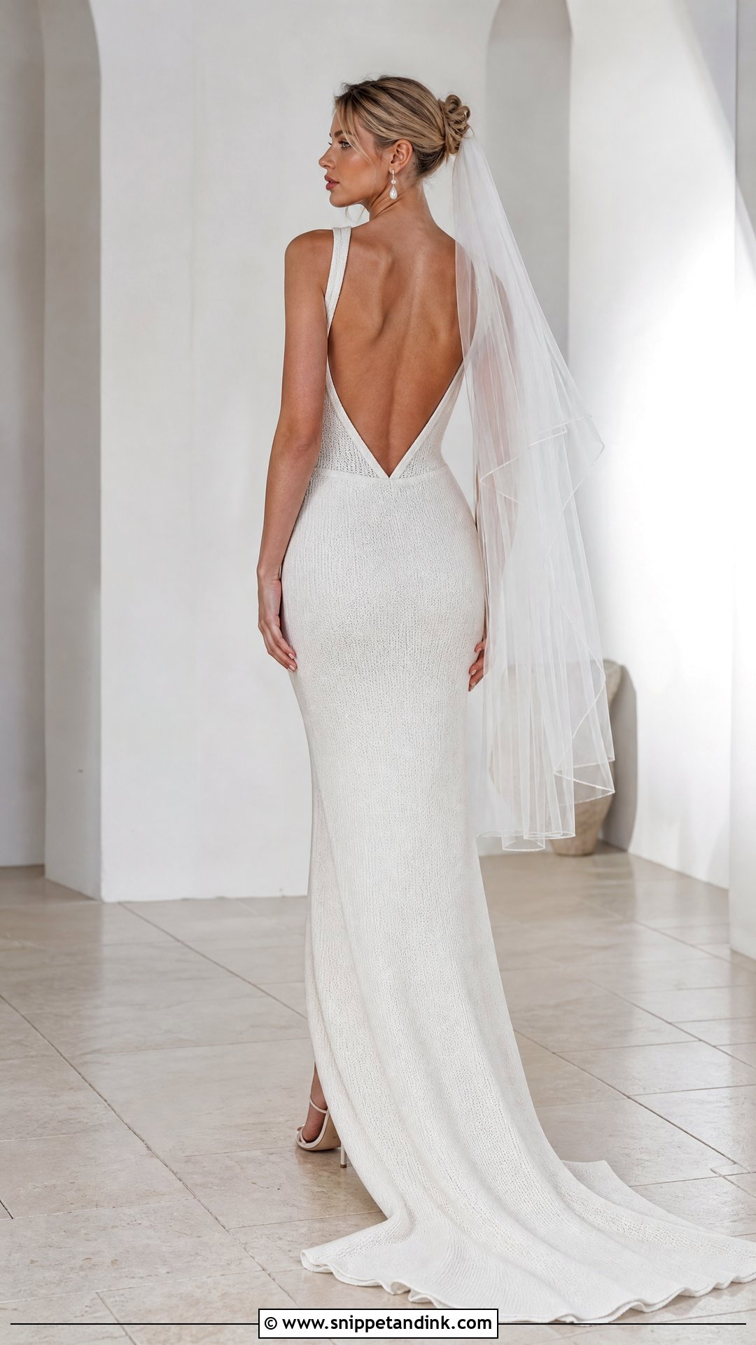 Backless Knitted Wedding Dress - Snippet and Ink - 25 Knitted Wedding Dress Ideas