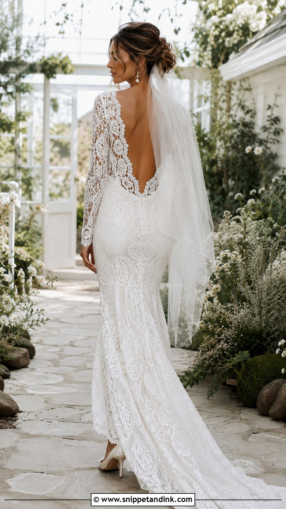 Backless Lace Boho Wedding Dress - Snippet and Ink - 20 Boho Vintage Wedding Dress Ideas