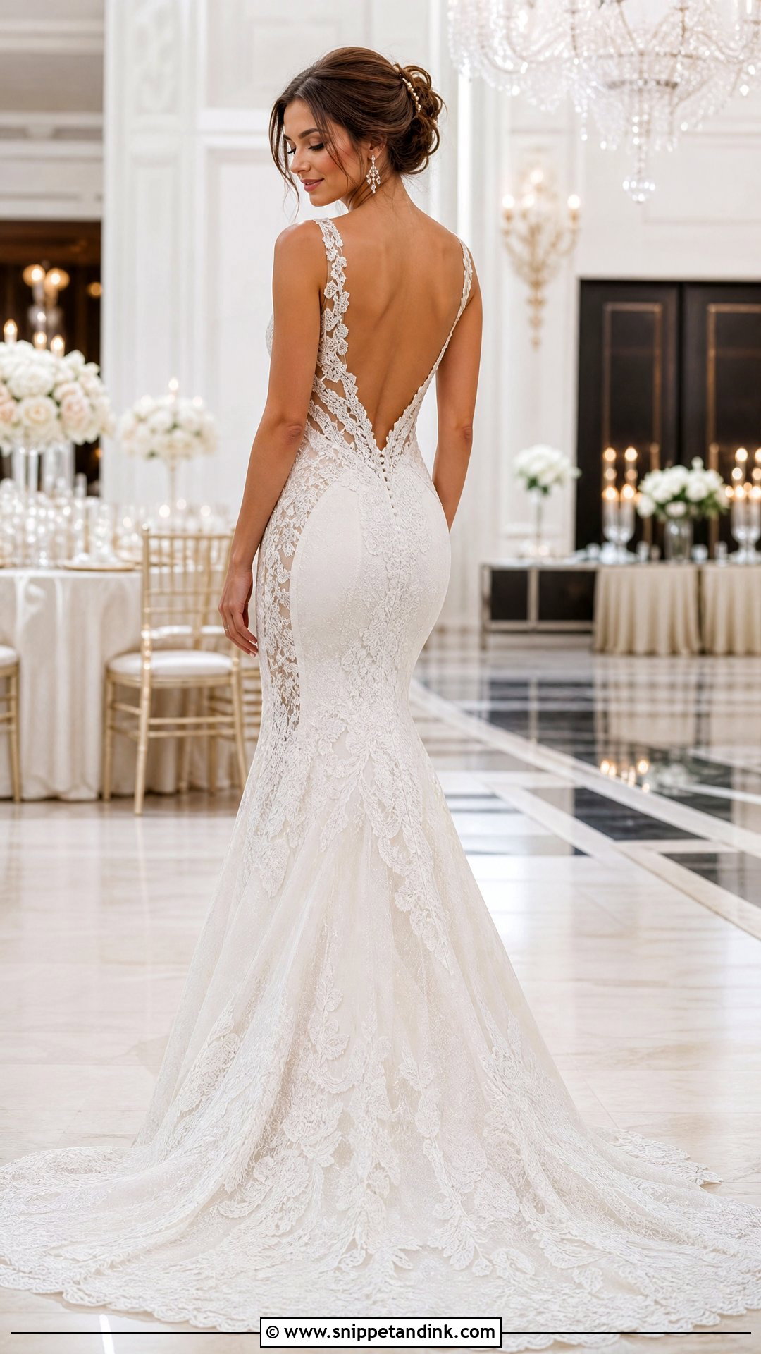 Backless Lace Mermaid Wedding Dress - Snippet and Ink - 35 Backless Wedding Dress Ideas