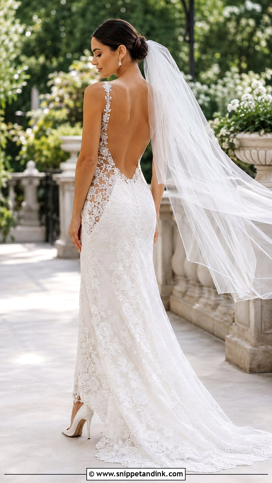 Backless Lace Wedding Dress - Snippet and Ink - 20 Lace Bride Dress Ideas