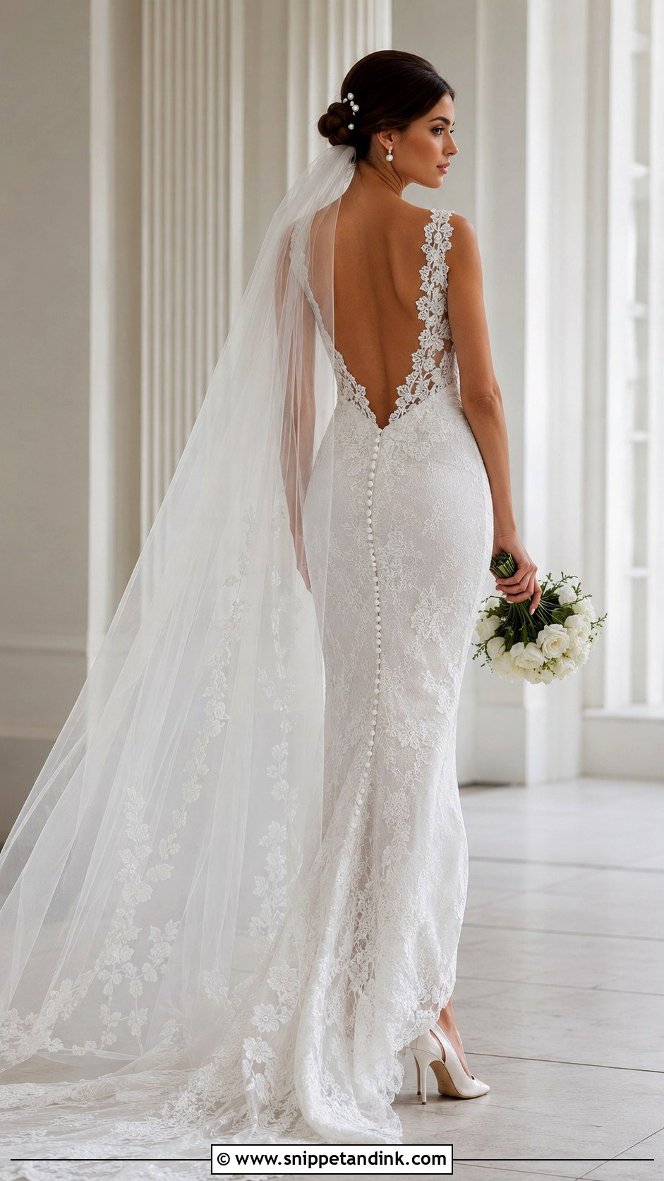 Backless Lace Wedding Dress - Snippet and Ink - 20 Lace Wedding Dress Inspo Ideas