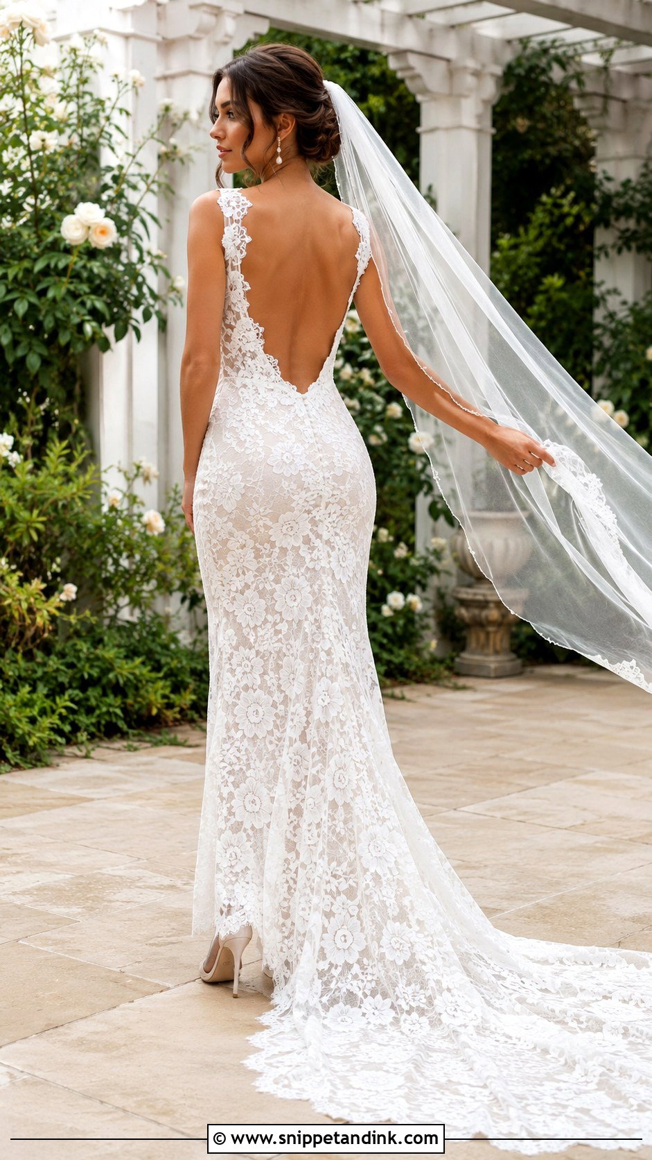 Backless Lace Wedding Dress - Snippet and Ink - 25 Backless Wedding Dresses
