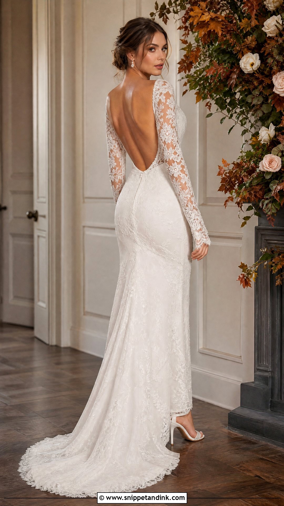 Backless Long Sleeve Wedding Dress - Snippet and Ink - 35 Backless Wedding Dress Ideas