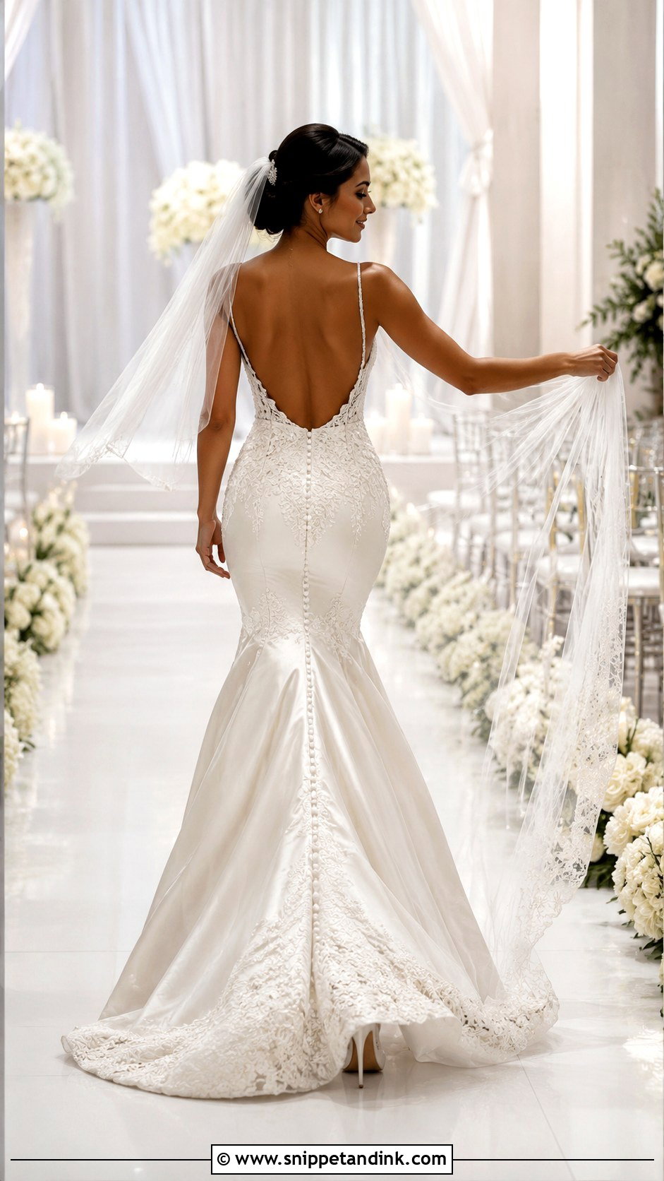 Backless Mermaid Wedding Dress - Snippet and Ink - 25 Mermaid Style Wedding Dresses