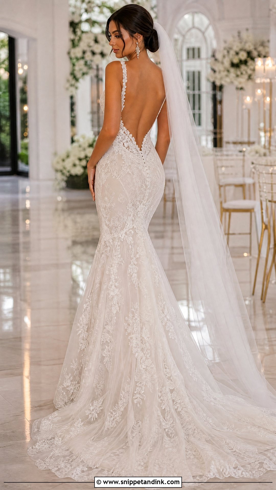 Backless Mermaid Wedding Dress - Snippet and Ink - 25 Back of Wedding Dress Ideas