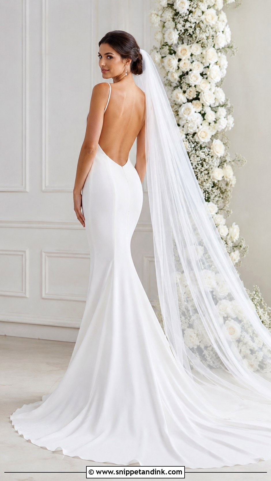 Backless Mermaid Wedding Dress - Snippet and Ink - 25 Backless Wedding Dresses