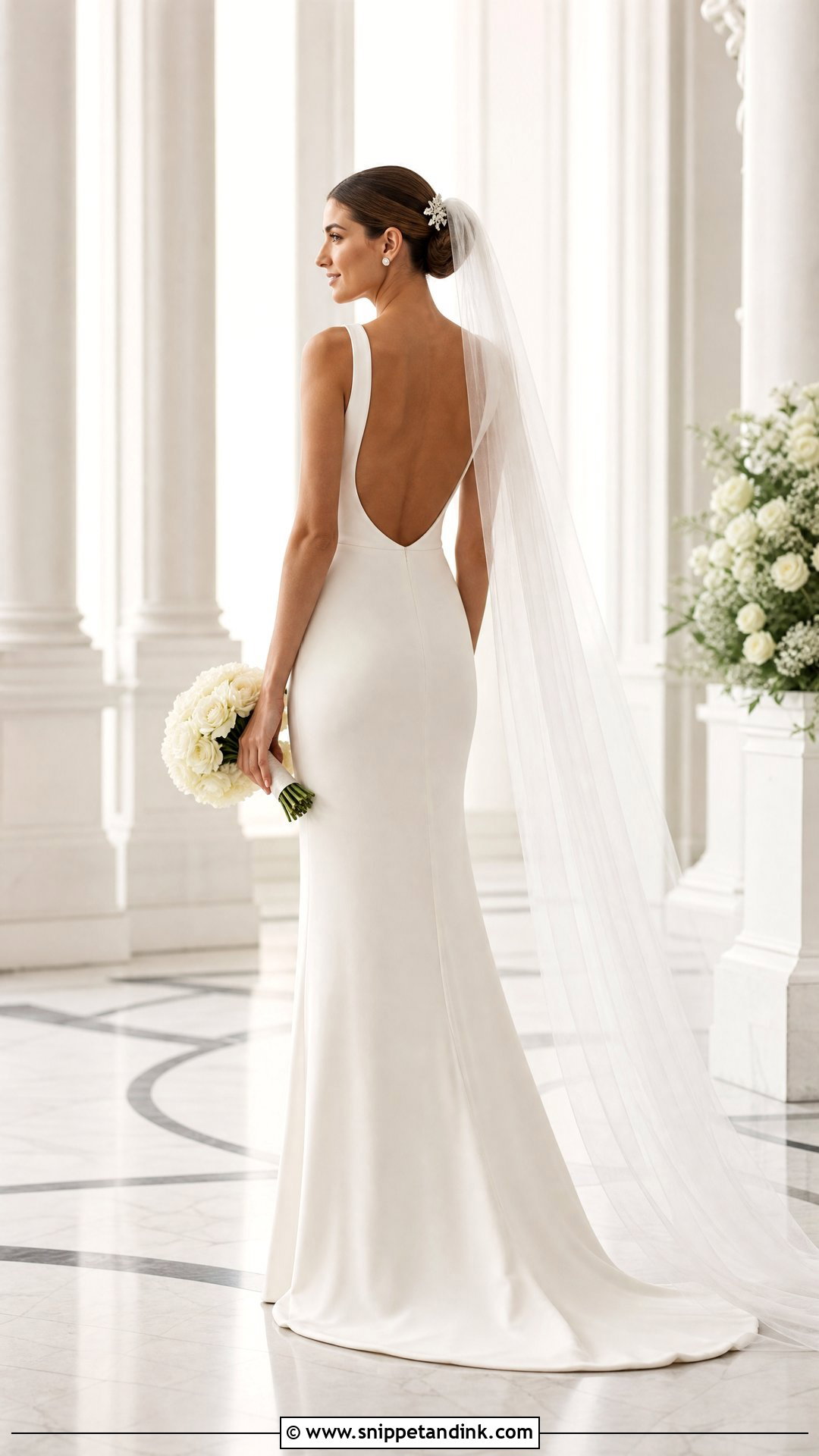 Backless Minimalist Wedding Dress - Snippet and Ink - 20 Simple Minimalist Wedding Dress Ideas