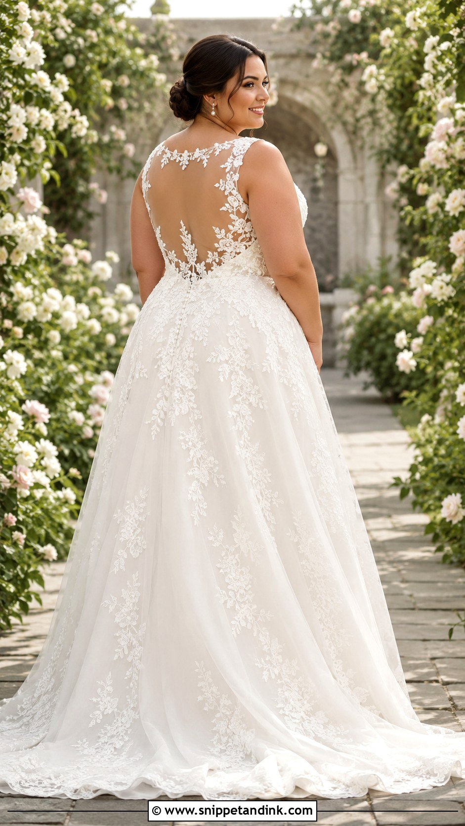 Backless Plus Size Wedding Dress - Snippet and Ink - 25 Backless Wedding Dresses
