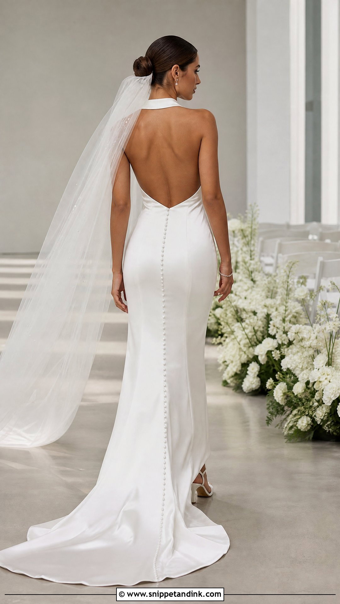 Backless Satin Fitted Wedding Dress - Snippet and Ink - 20 Satin Fitted Wedding Dress Ideas