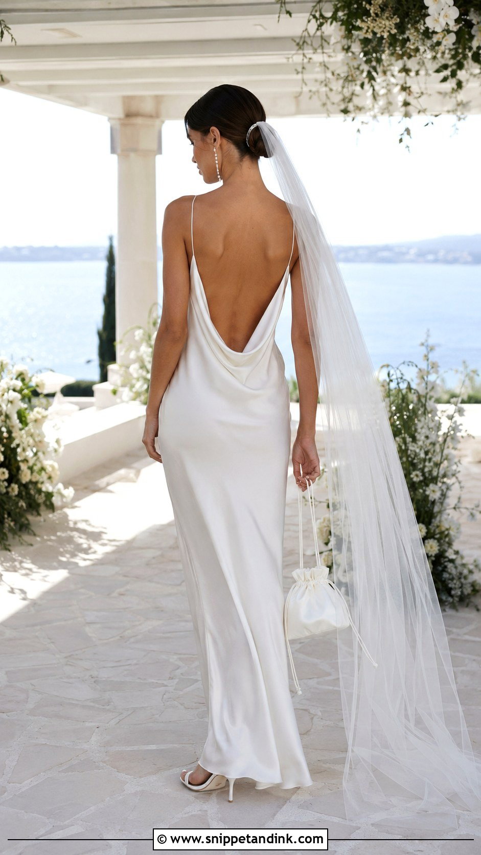 Backless Satin Slip Wedding Dress - Snippet and Ink - 20 Satin Slip Wedding Dress Ideas