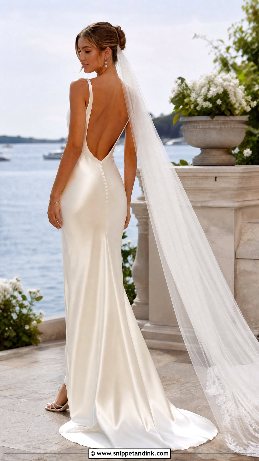 Backless Satin Wedding Dress - Snippet and Ink - 20 Simple Sleek Wedding Dress Ideas