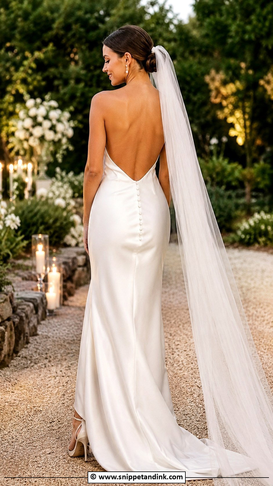 Backless Sheath Wedding Dress - Snippet and Ink - 30 Sheath Wedding Dress Ideas
