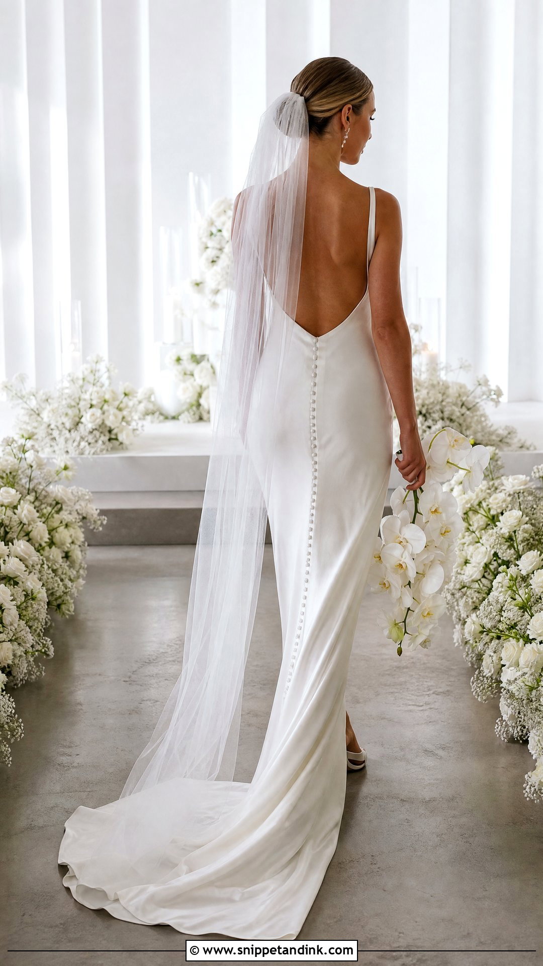Backless Silk Bridal Dress - Snippet and Ink - 20 Silk Bridal Dress Ideas