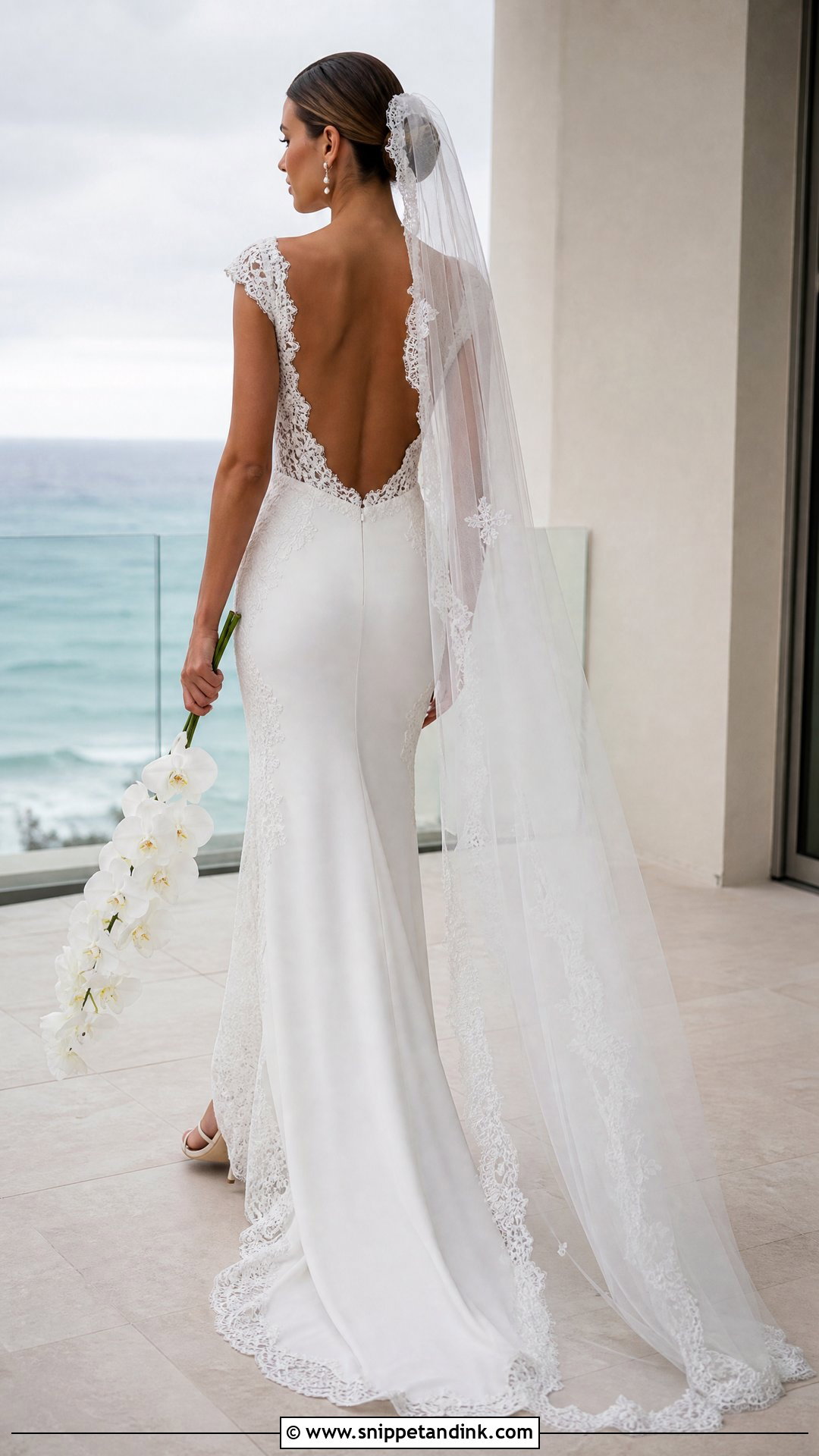 Backless Silk Lace Wedding Dress - Snippet and Ink - 20 Silk Lace Wedding Dress Ideas