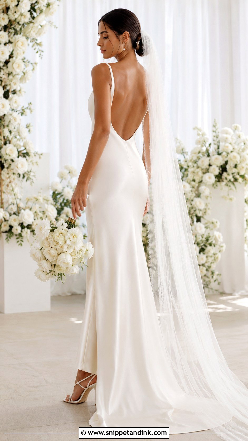 Backless Silk Wedding Dress - Snippet and Ink - 20 Simple Chic Wedding Dress Ideas
