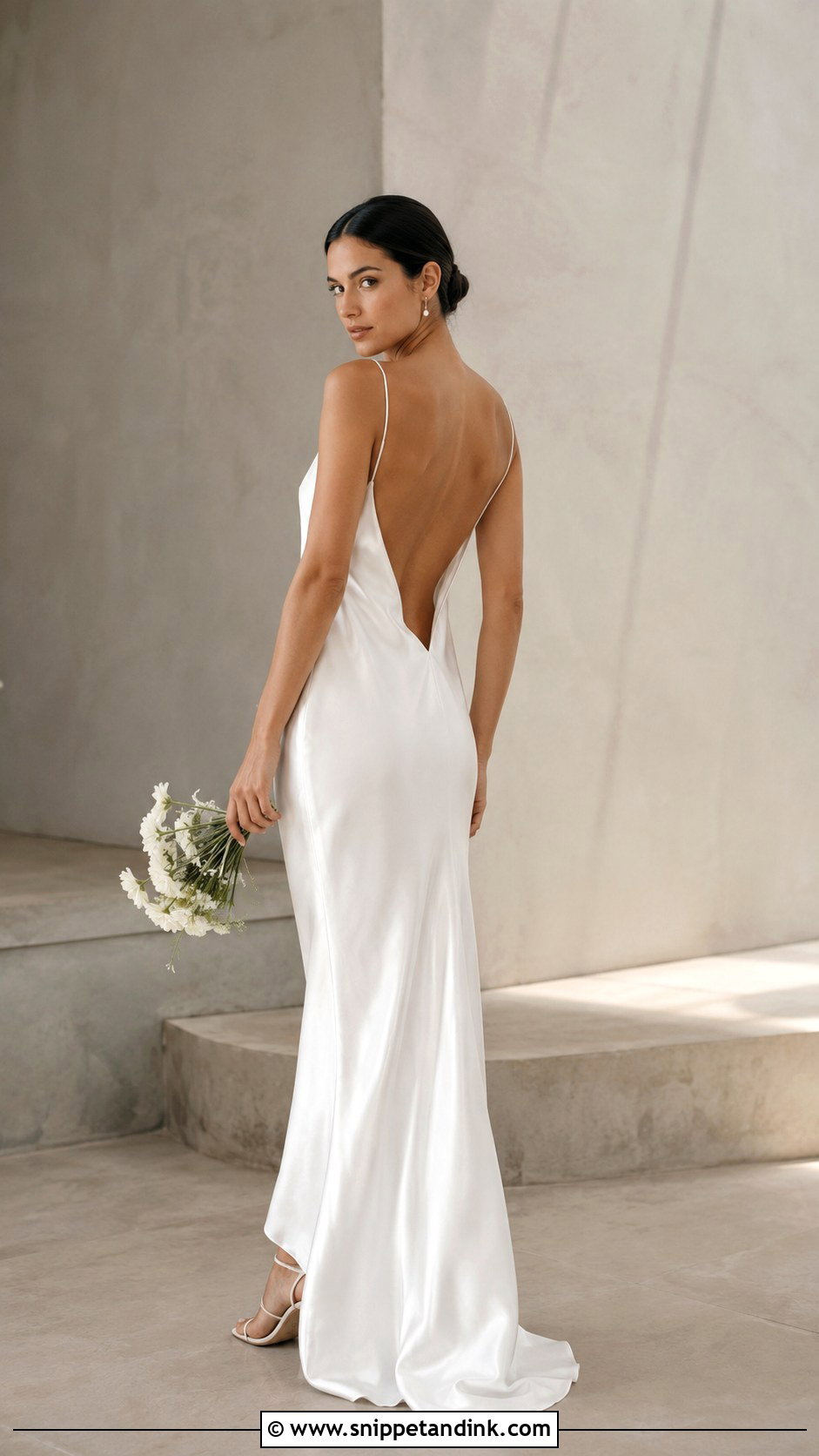 Backless Slip Wedding Dress - Snippet and Ink - 25 Backless Wedding Dresses