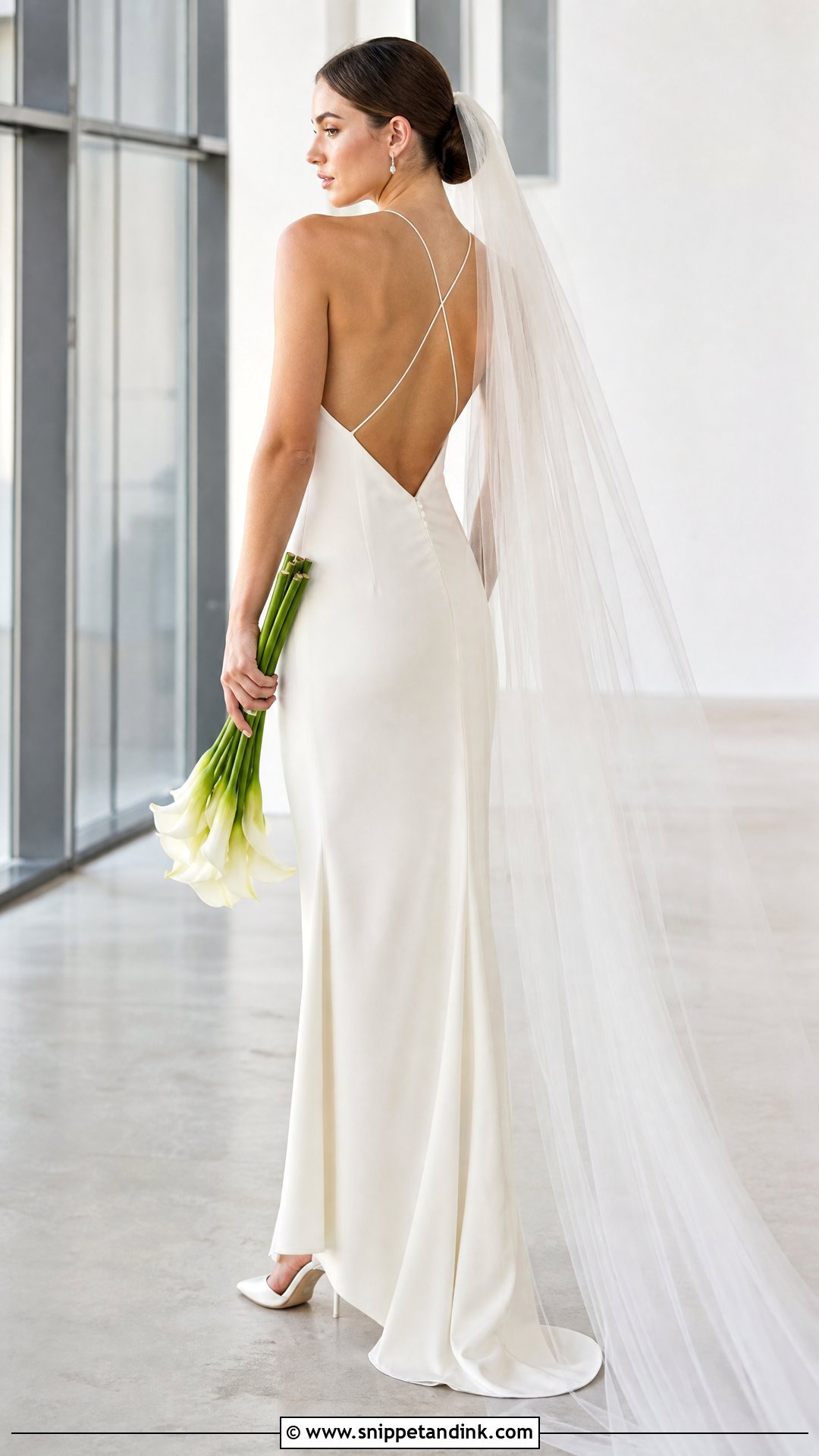 Backless Spaghetti Strap Wedding Dress - Snippet and Ink - 20 Simple Spaghetti Strap Wedding Dress Ideas