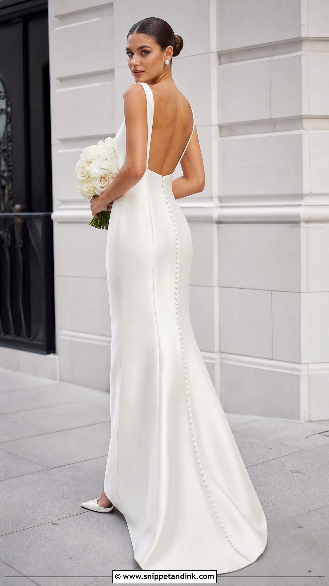 Backless Square Neck Wedding Dress - Snippet and Ink - 35 Backless Wedding Dress Ideas
