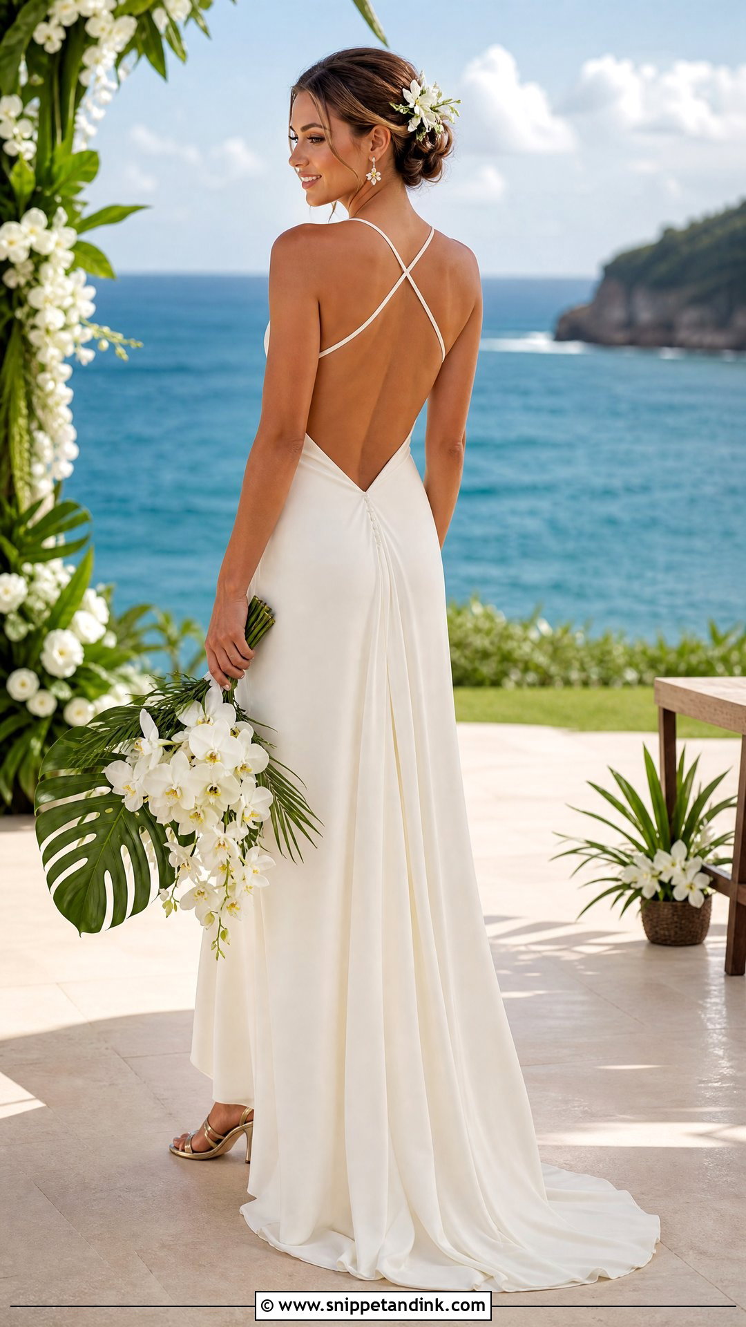 Backless Tropical Wedding Dress - Snippet and Ink - 20 Tropical Wedding Dresses