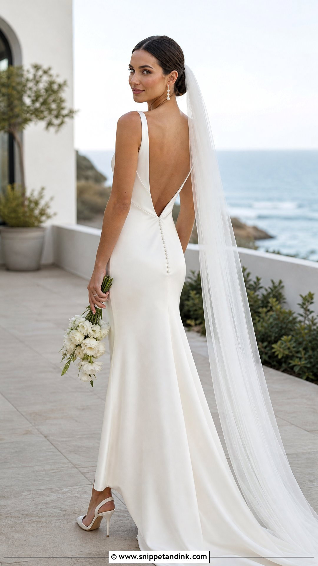 Backless V Neck Wedding Dress - Snippet and Ink - 25 Wedding Dresses V Neck