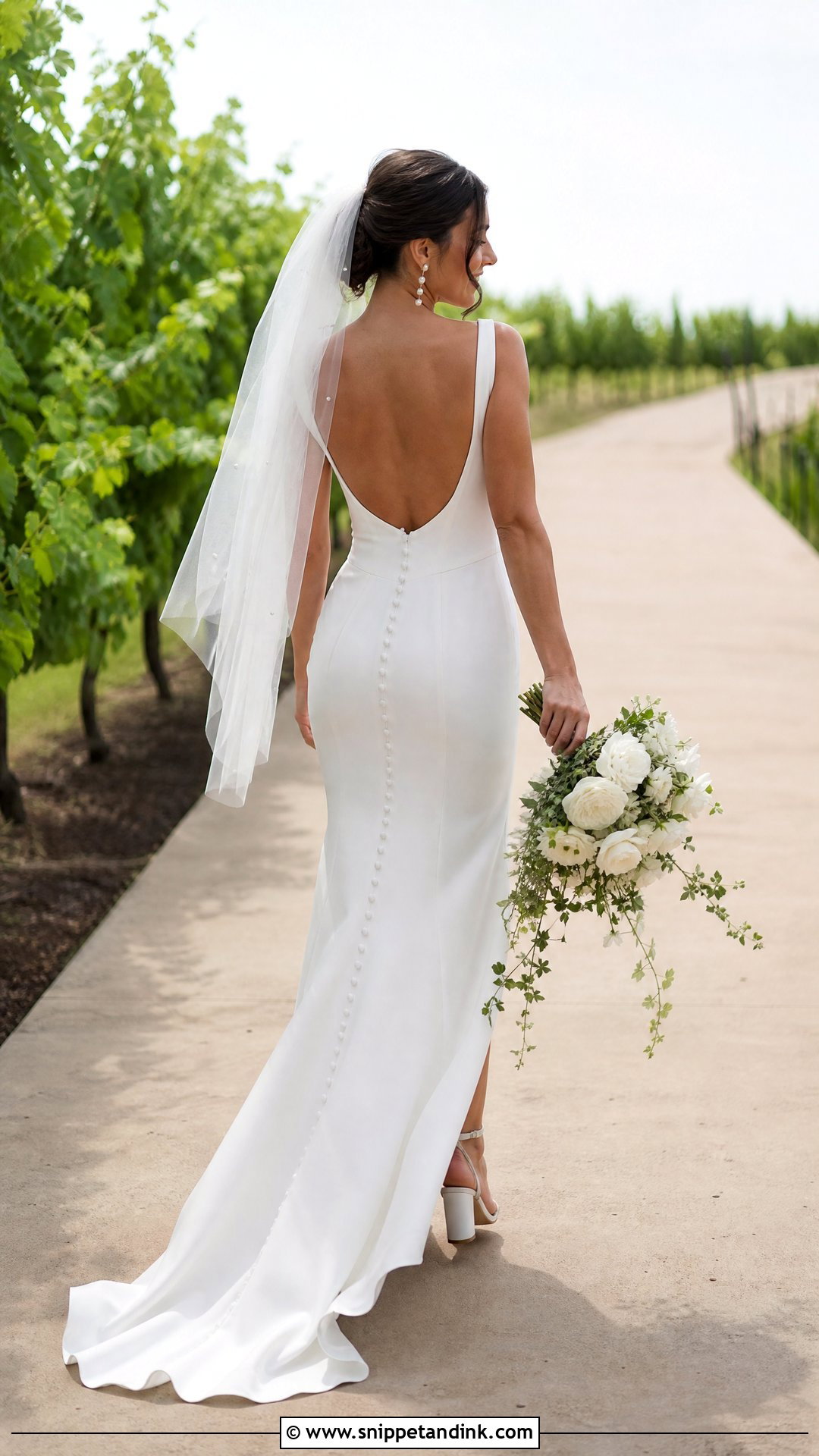 Backless Vineyard Wedding Dress - Snippet and Ink - 20 Vineyard Wedding Dress Ideas