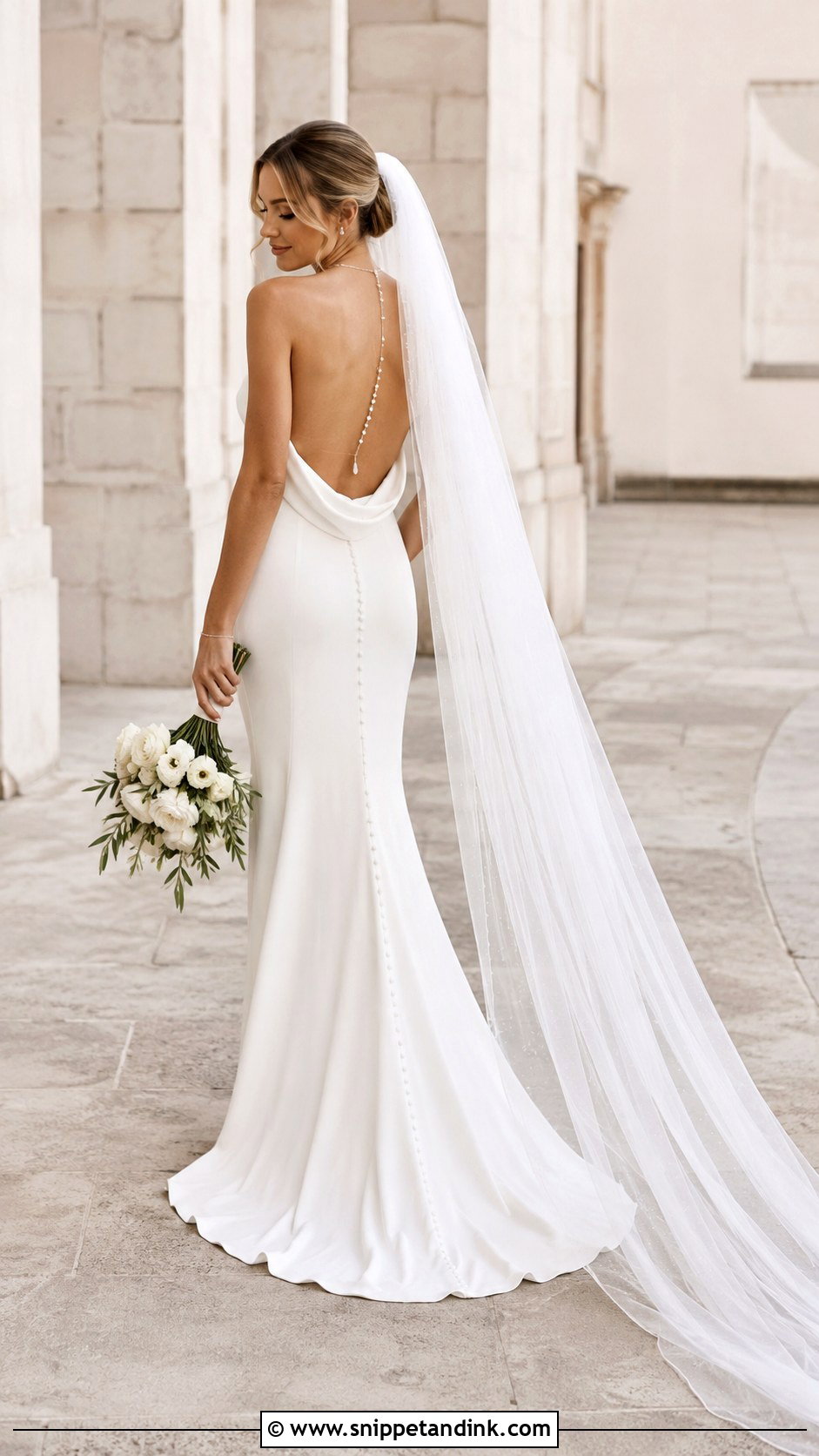 Backless Wedding Dress - Snippet and Ink - 25 Hayley Bieber Wedding Dress Ideas