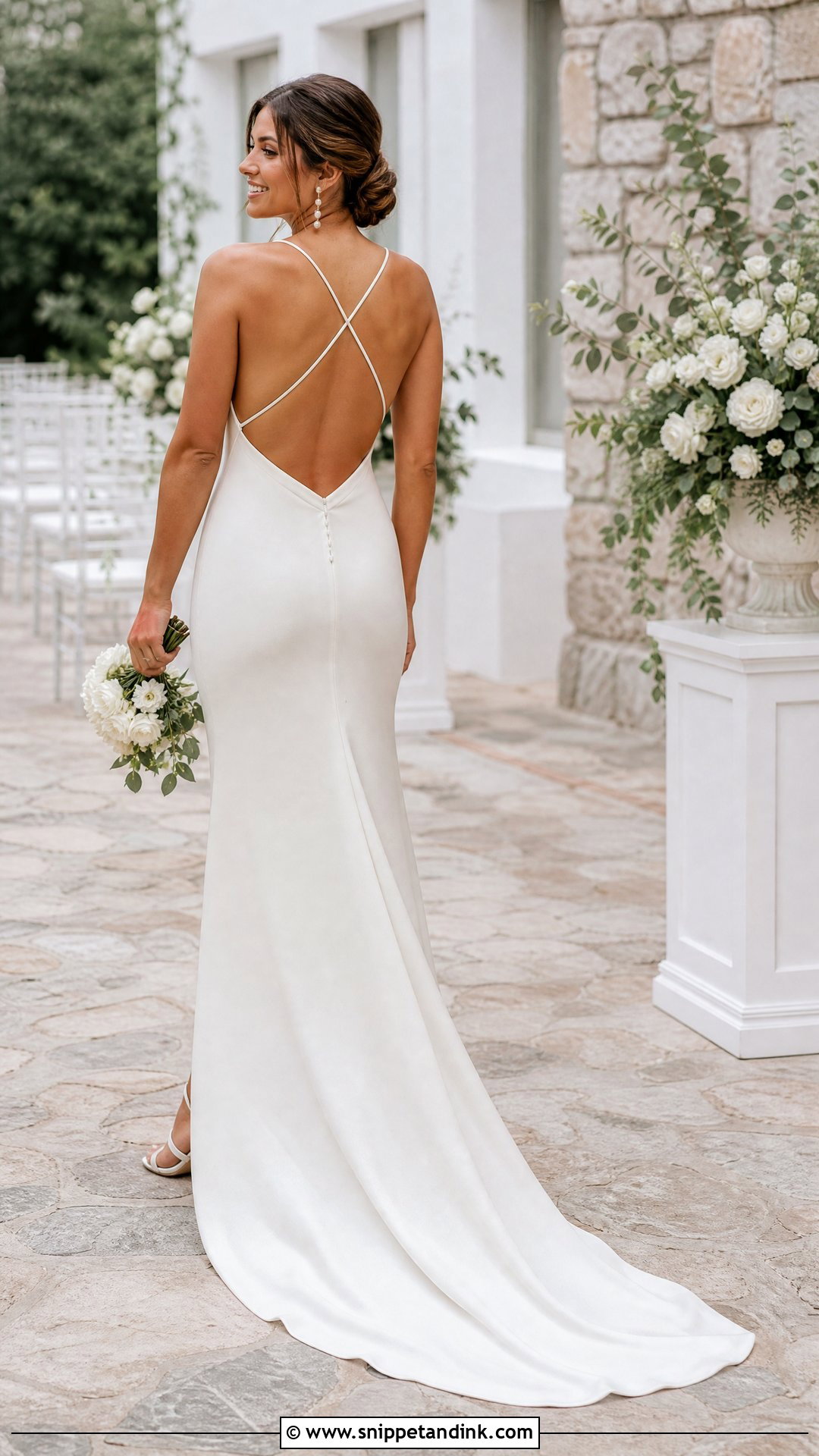 Backless Wedding Dress With Straps - Snippet and Ink - 20 Wedding Dress Back Detail Ideas