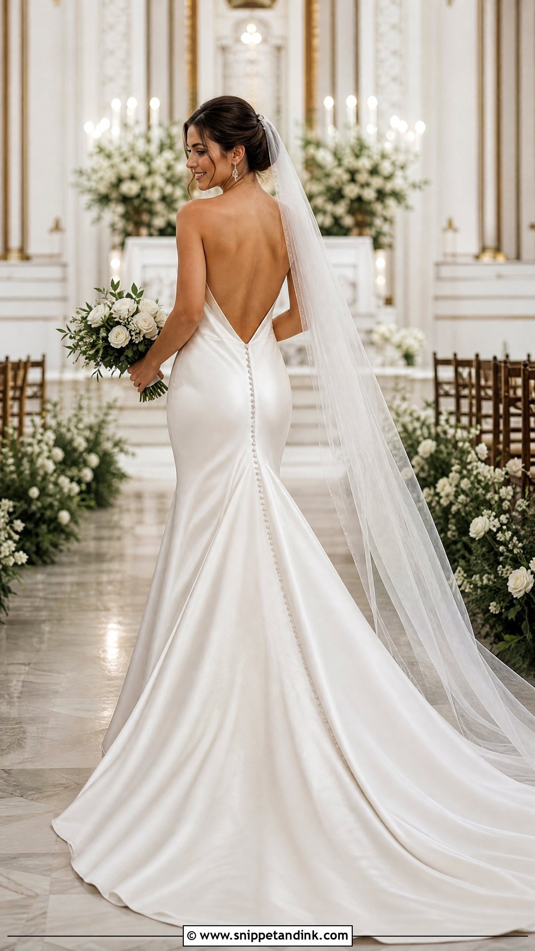 Backless Wedding Dress With Train - Snippet and Ink - 35 Backless Wedding Dress Ideas