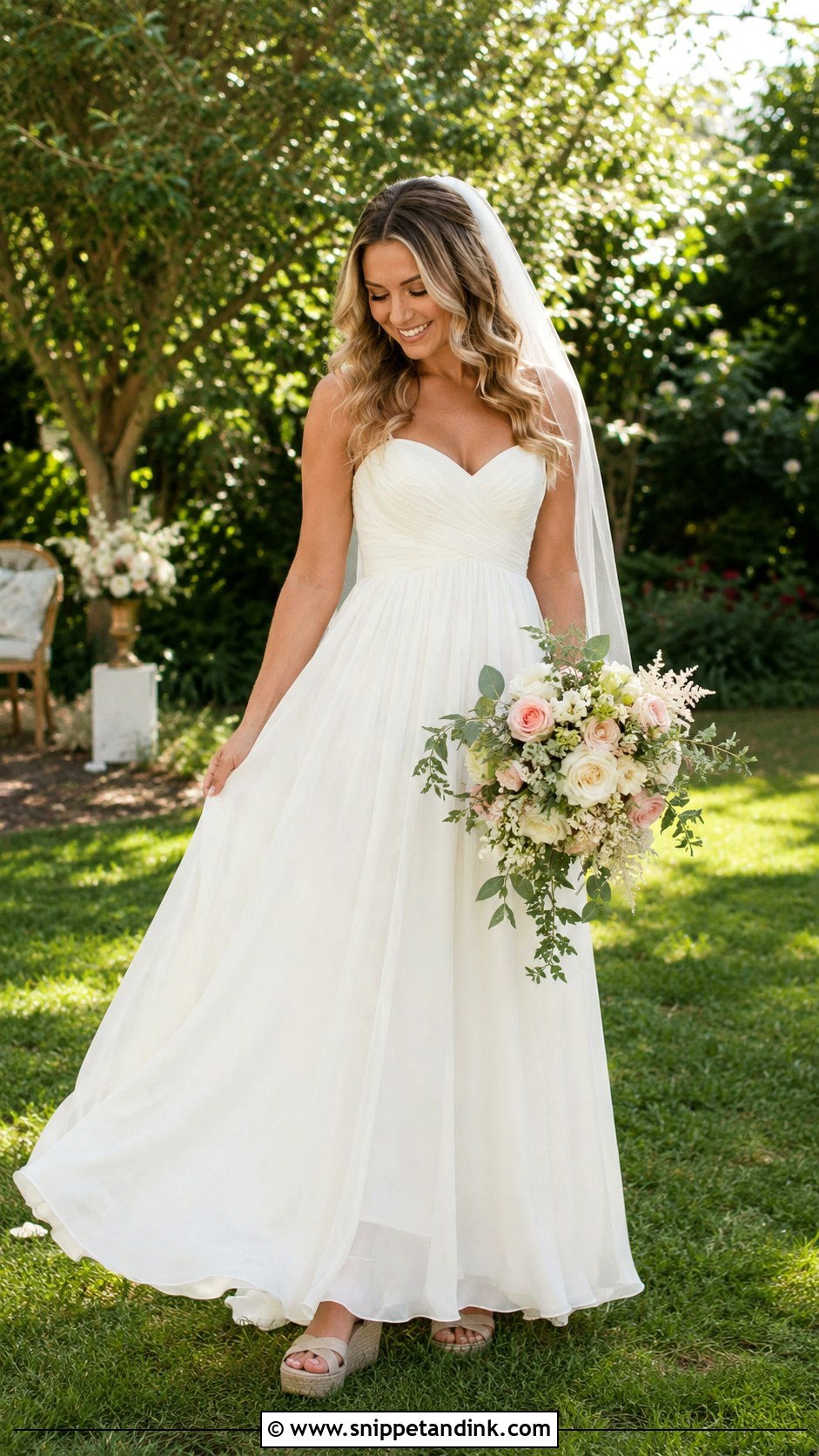 Backyard Wedding A Line Dress - Snippet and Ink - 25 Backyard Casual Wedding Dress Ideas