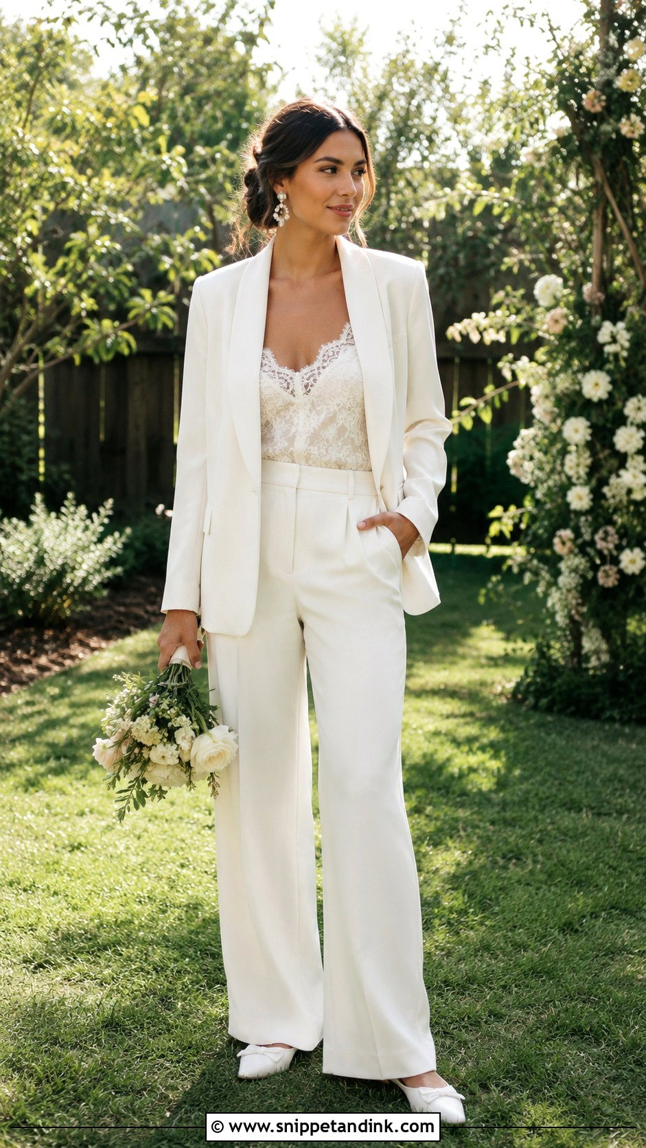 Backyard Wedding Bridal Suit - Snippet and Ink - 25 Backyard Casual Wedding Dress Ideas