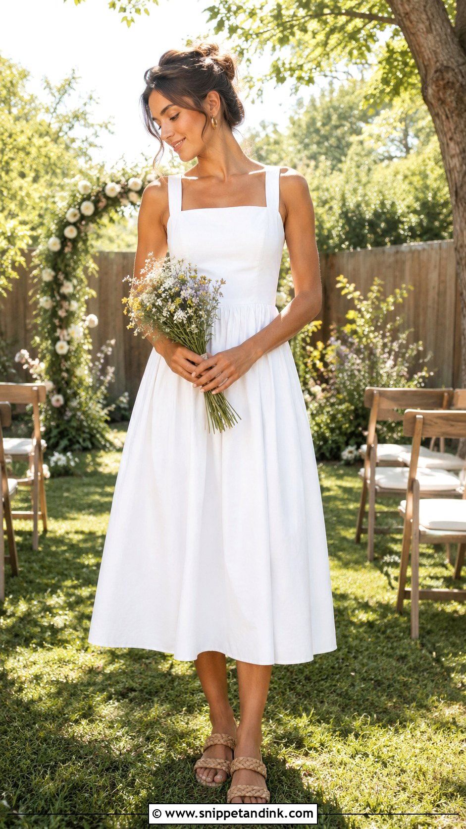 Backyard Wedding Cotton Midi Dress - Snippet and Ink - 25 Backyard Casual Wedding Dress Ideas